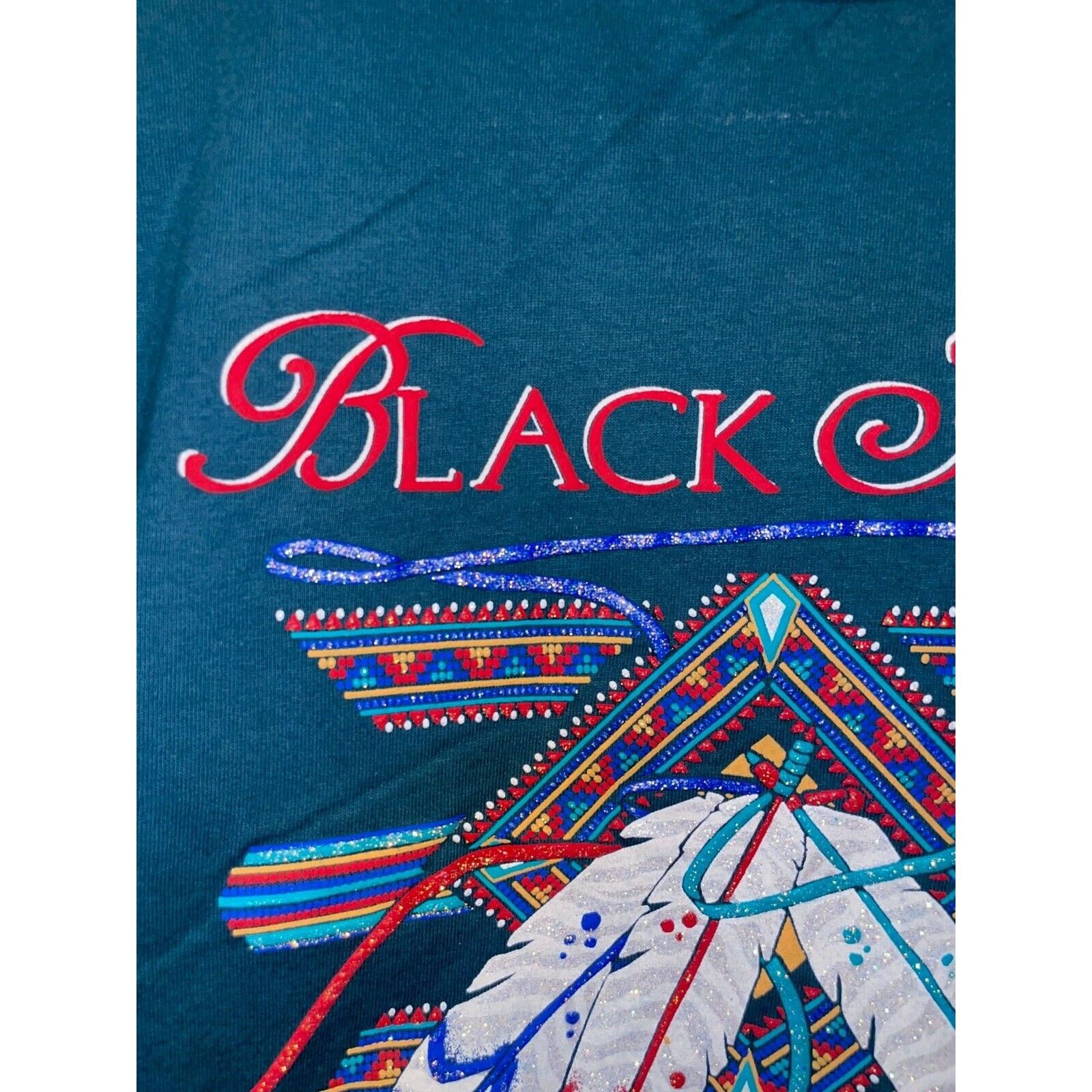 Jerzees 90s Vintage Black Hills Feather Native American Shirt VTG L Size US L / EU 52-54 / 3 - 3 Thumbnail