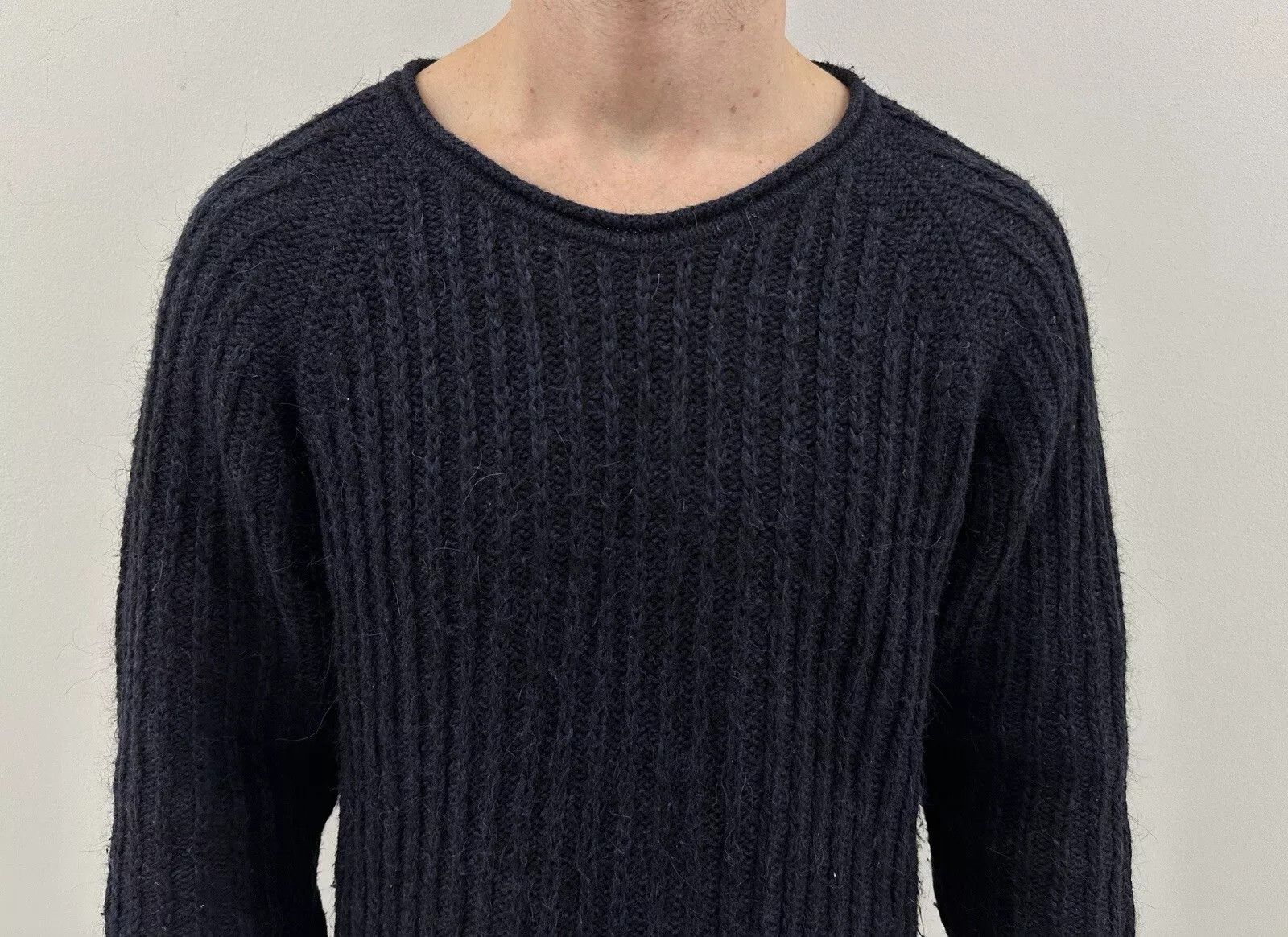 Nudie Jeans Sweater Knit Wool Blend Pullower Mens Unisex