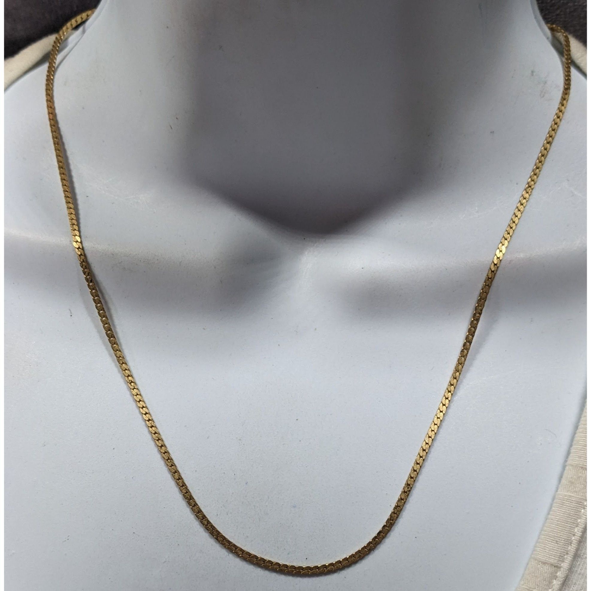 Other Elegant Classic Gold Tone Herringbone Chain Necklace Size ONE SIZE - 2 Thumbnail
