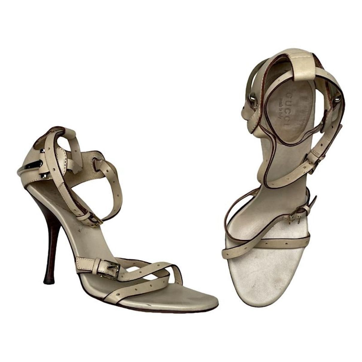 Gucci Beige Patent Leather Heel Size US 6.5 / IT 36.5 - 1 Thumbnail