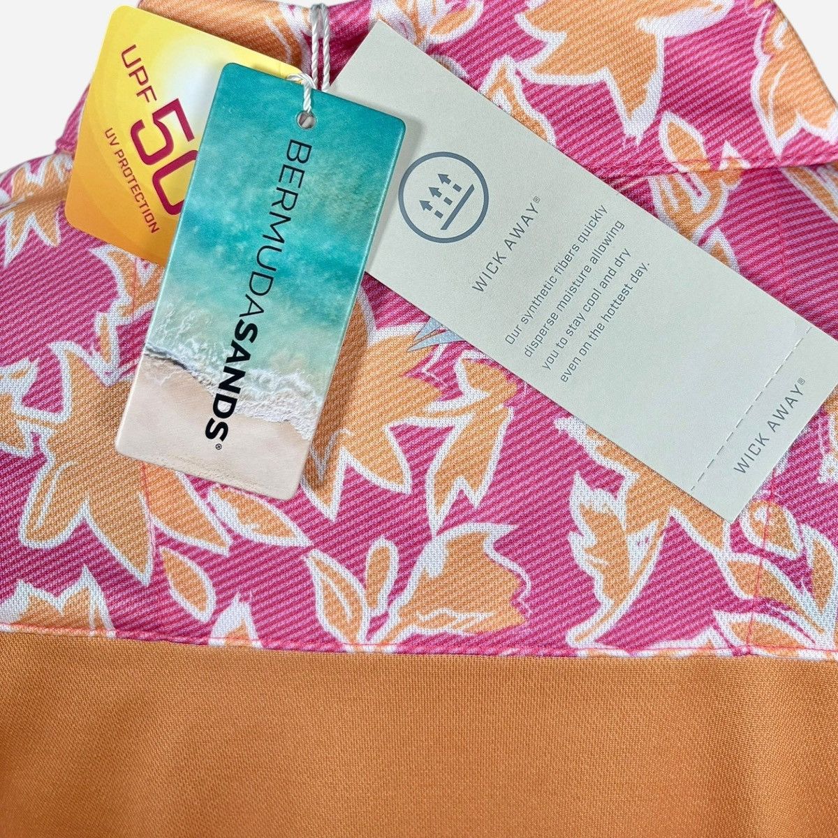 Other Bermuda Sands Women’s Orange Pink Polo Shirt Sz L Size L / US 10 / IT 46 - 12 Thumbnail