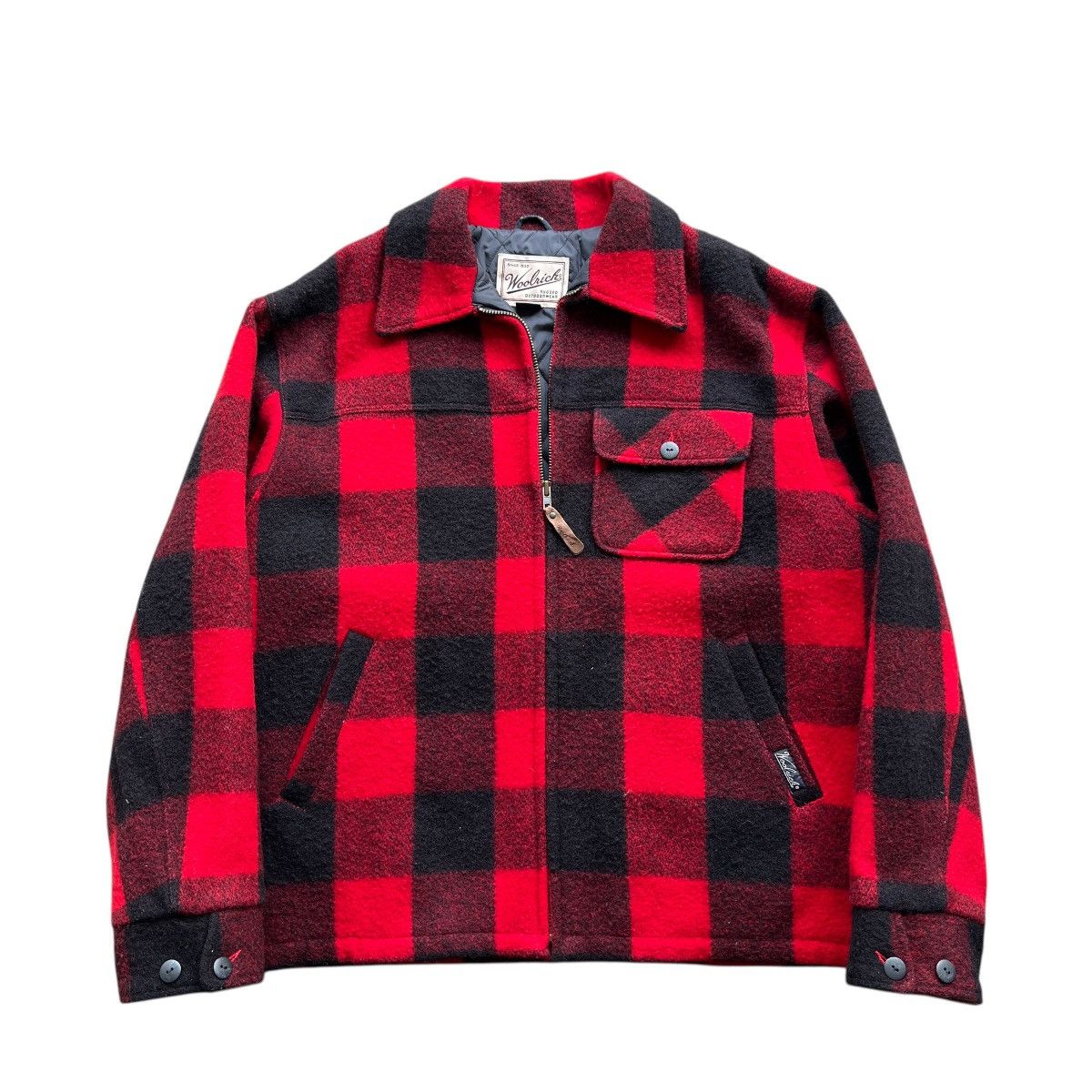 Woolrich Woolen Mills Vintage Woolrich red black buffalo-plaid wool jacket quilted Size US L / EU 52-54 / 3 - 5 Thumbnail