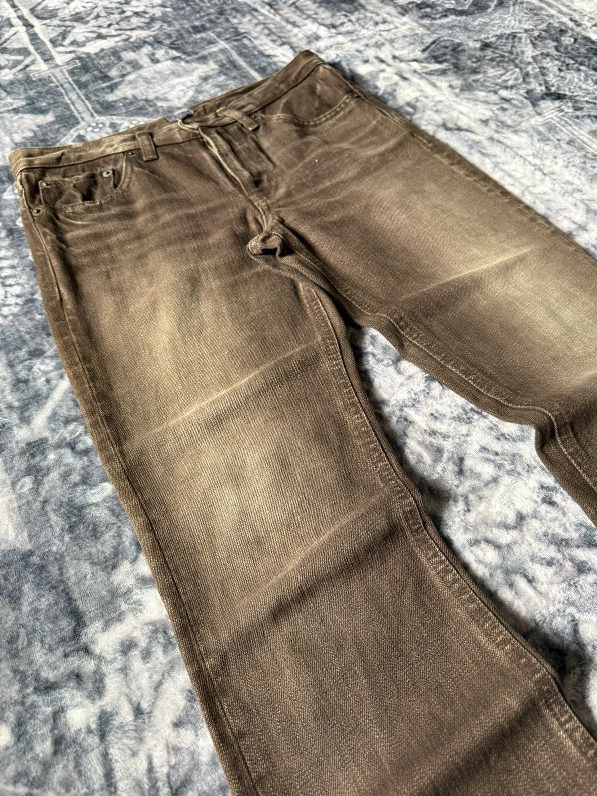 GOSTAR DE FUGA DMG Japan Flared Bootcut Faded Brown Denim Pants Size US 27 - 8 Thumbnail