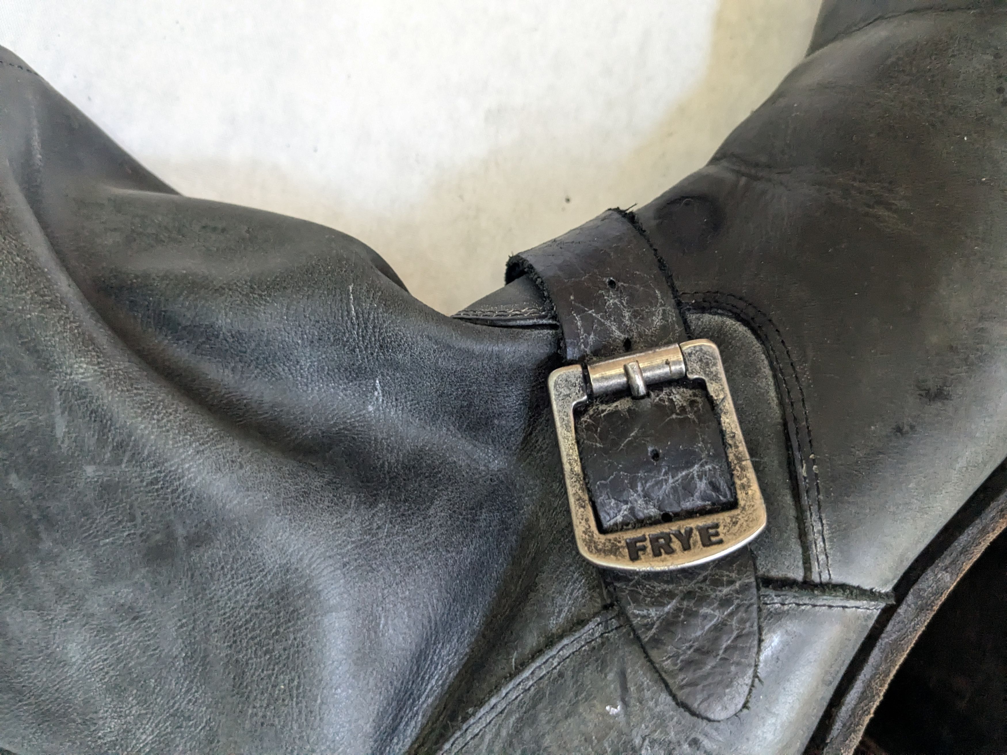 Frye Frye Engineer Boots Black 8 Leather Buckle Size US 8 / EU 41 - 9 Thumbnail