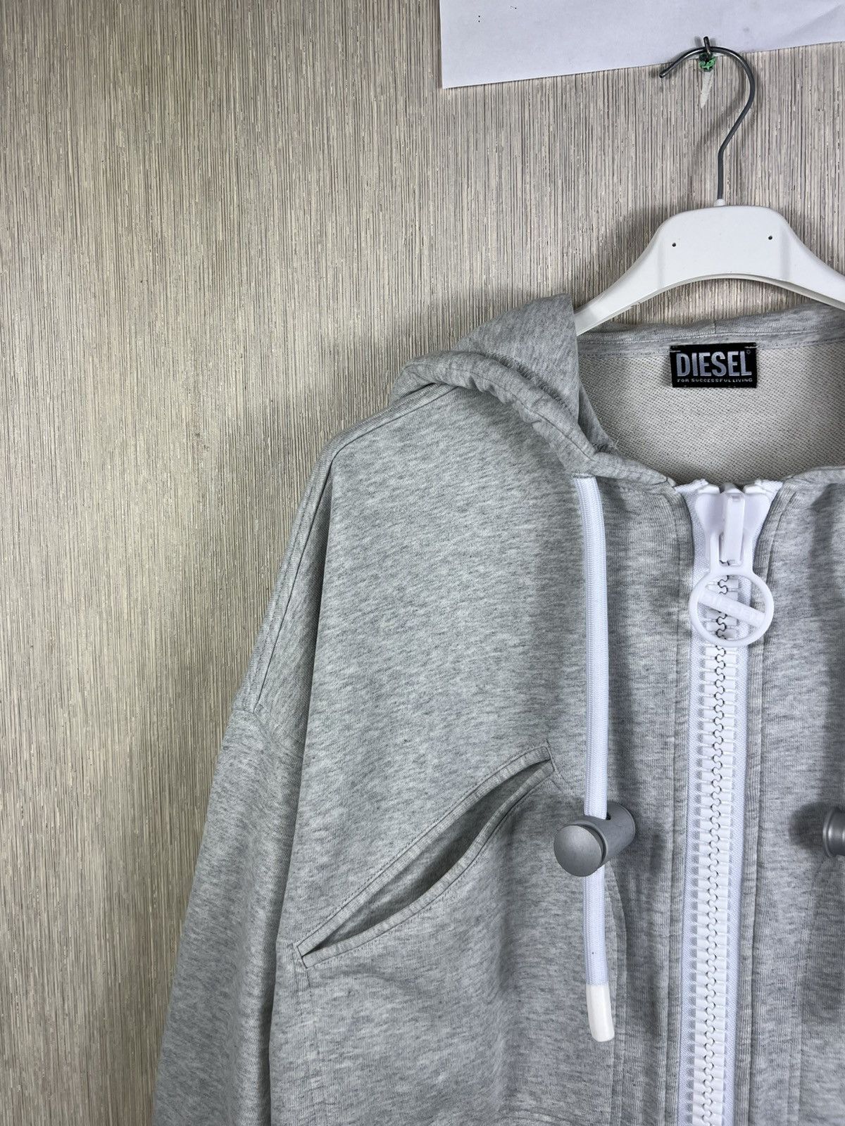 Diesel Diesel F-Croppy-Zip cropped big zip hoodie undersized zipper Size XS / US 0-2 / IT 36-38 - 4 Thumbnail