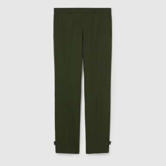 Gucci o1loc1c1125 820913 Light Wool Gabardine Pant in Green Size US 40 / EU 56 - 1 Preview