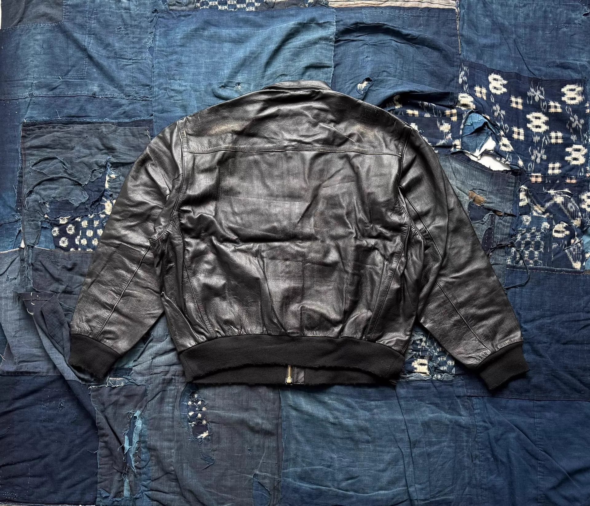 Madness MADNESS Distressed Cowhide A2 Aviator Jacket Black XL Size US XL / EU 56 / 4 - 3 Thumbnail