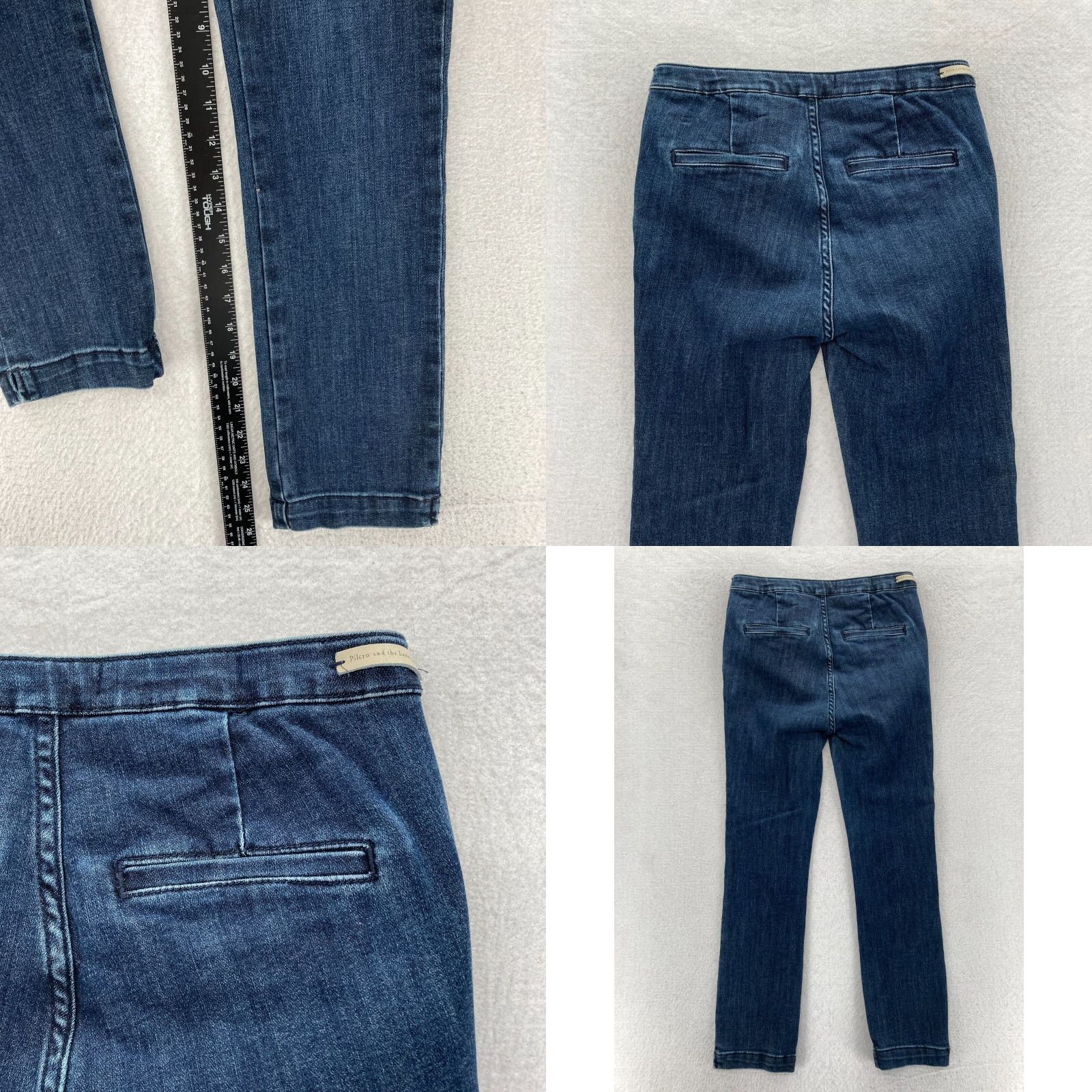 Vintage Pilcro and the Letterpress Jeans Women's 26 High Rise Denim Legging Dark Wash Size 26" / US 2 / IT 38 - 8 Thumbnail