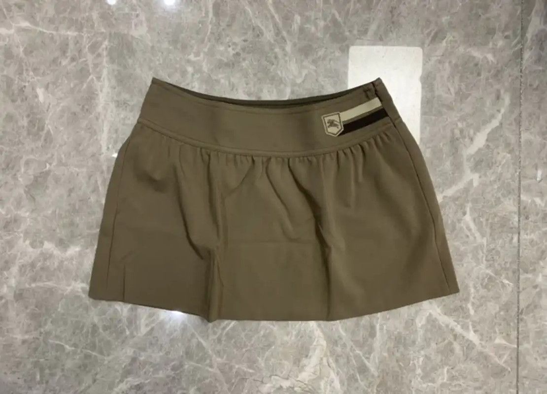 Burberry Burberry Green Cotton Women's Mini Skirt Size 24" / US 00 / IT 34 - 1 Thumbnail