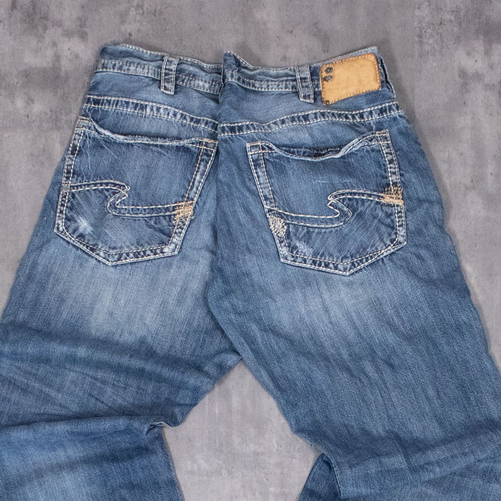 Silver Jeans Co. Y2K 2000's Silver Jeans Grunge Baggy Relax Wide Denim Pants Size US 37 - 12 Thumbnail