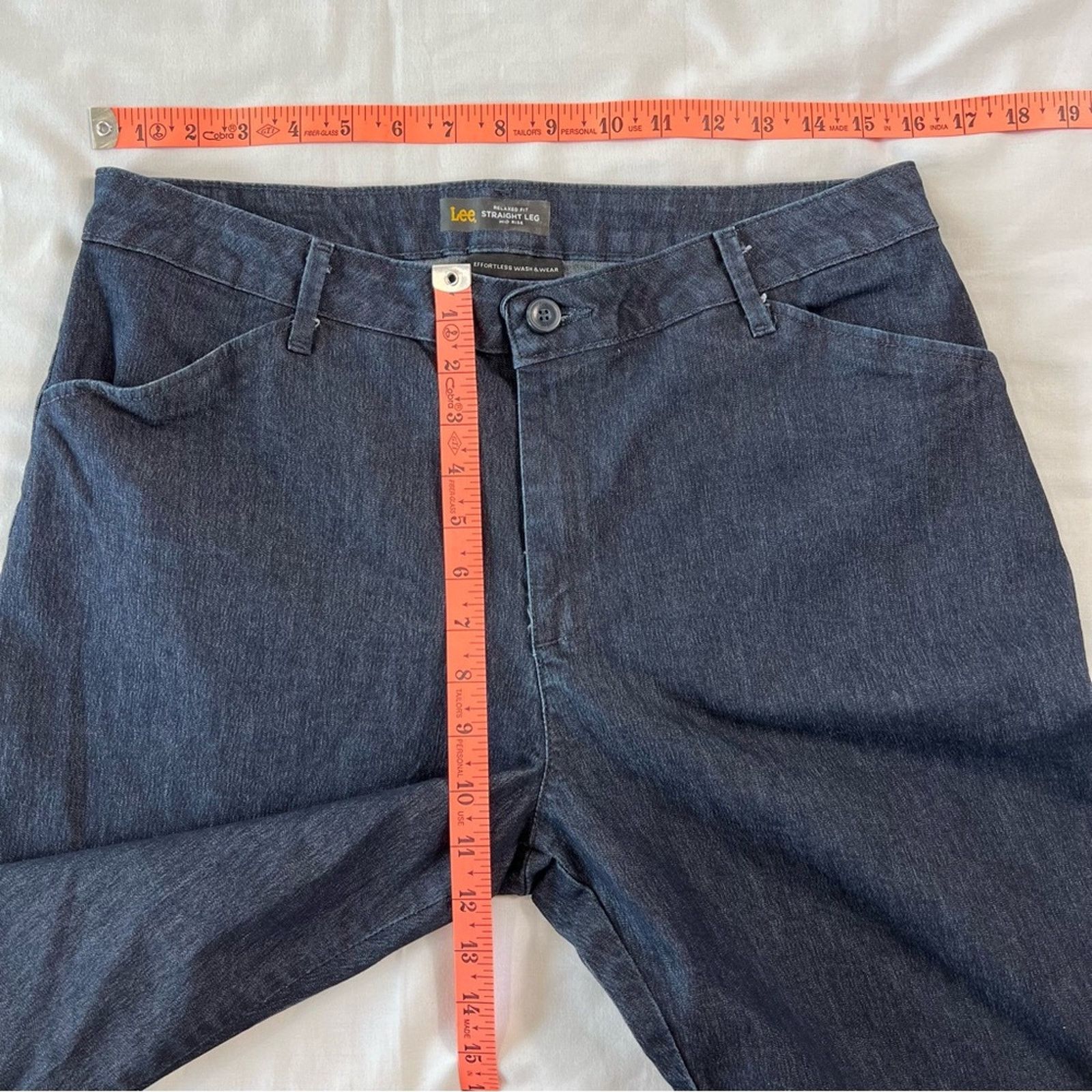 Lee Lee Womens 12 Medium Relaxed Fit Straight Leg Mid Rise Jeans Size 34" / US 12 / IT 48 - 5 Thumbnail