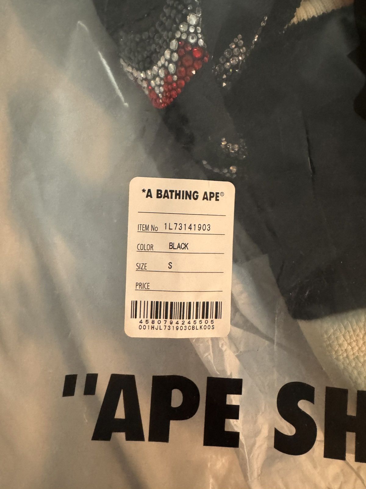 Bape × Swarovski A BATHING APE® Shark Hooded Varsity Jacket Size US S / EU 44-46 / 1 - 3 Thumbnail