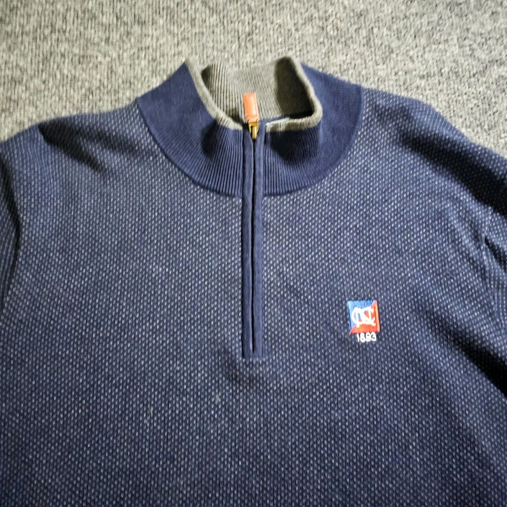 Vineyard Vines VINTAGE Vineyard Vines Sweater Mens Blue 1/4 Zip Long Sleeve Knit Classic Career Casual Size US L / EU 52-54 / 3 - 2 Thumbnail