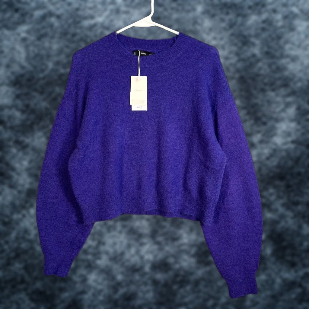 Mango Mango Womens Size XS Wool Blend Purple Knit Sweater Pullover NEW Size XS / US 0-2 / IT 36-38 - 1 Thumbnail