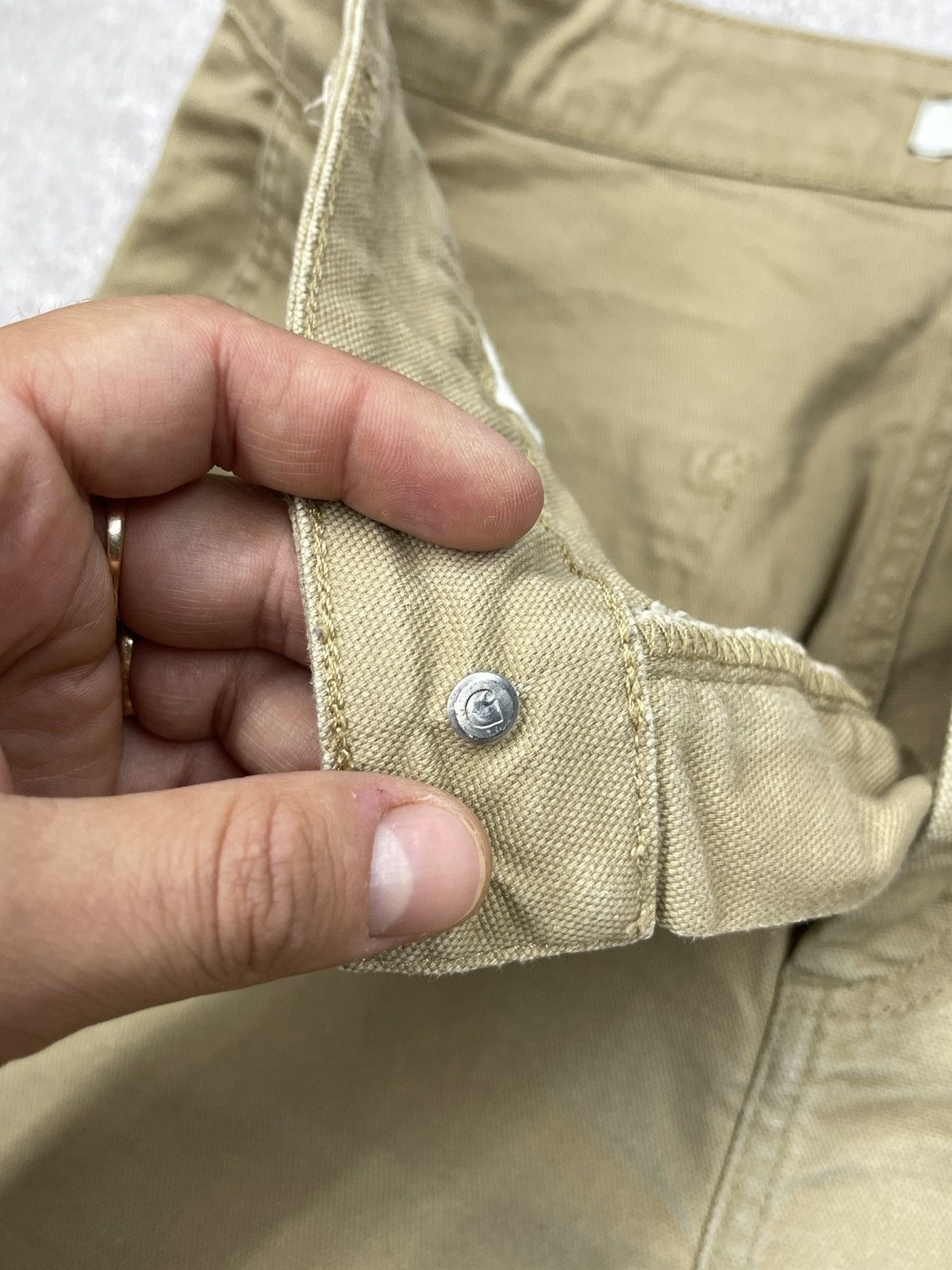 Carhartt Womens Carhartt WIP Pierce Pants Beige Y2K Size 27" / US 4 / IT 40 - 15 Thumbnail