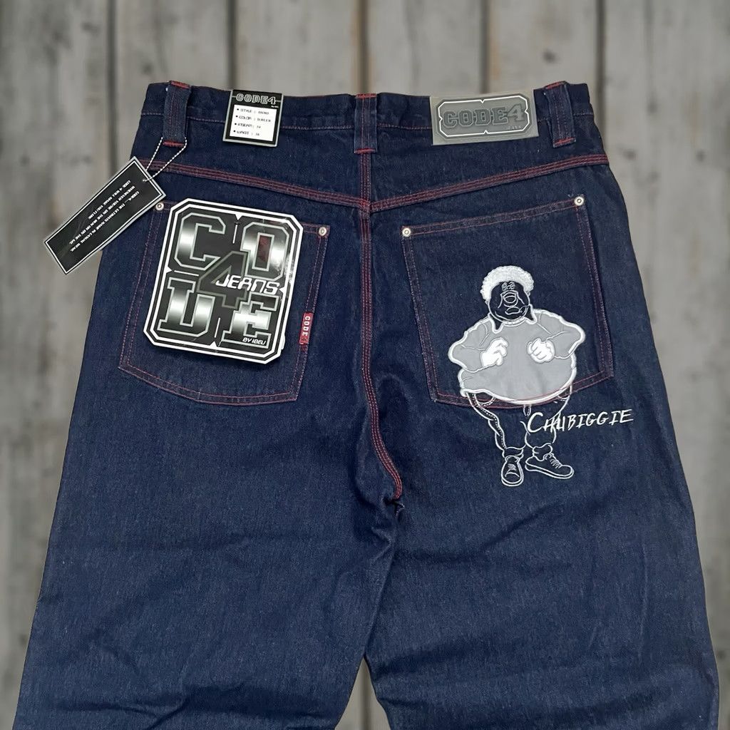 Fubu VINTAGE Chubiggie Jeans Denim Baggy NY Skate 38x34 Men's 90s 2000s JNCO Style 38x34 Blue Regular Baggy Size US 38 / EU 54 - 1 Thumbnail