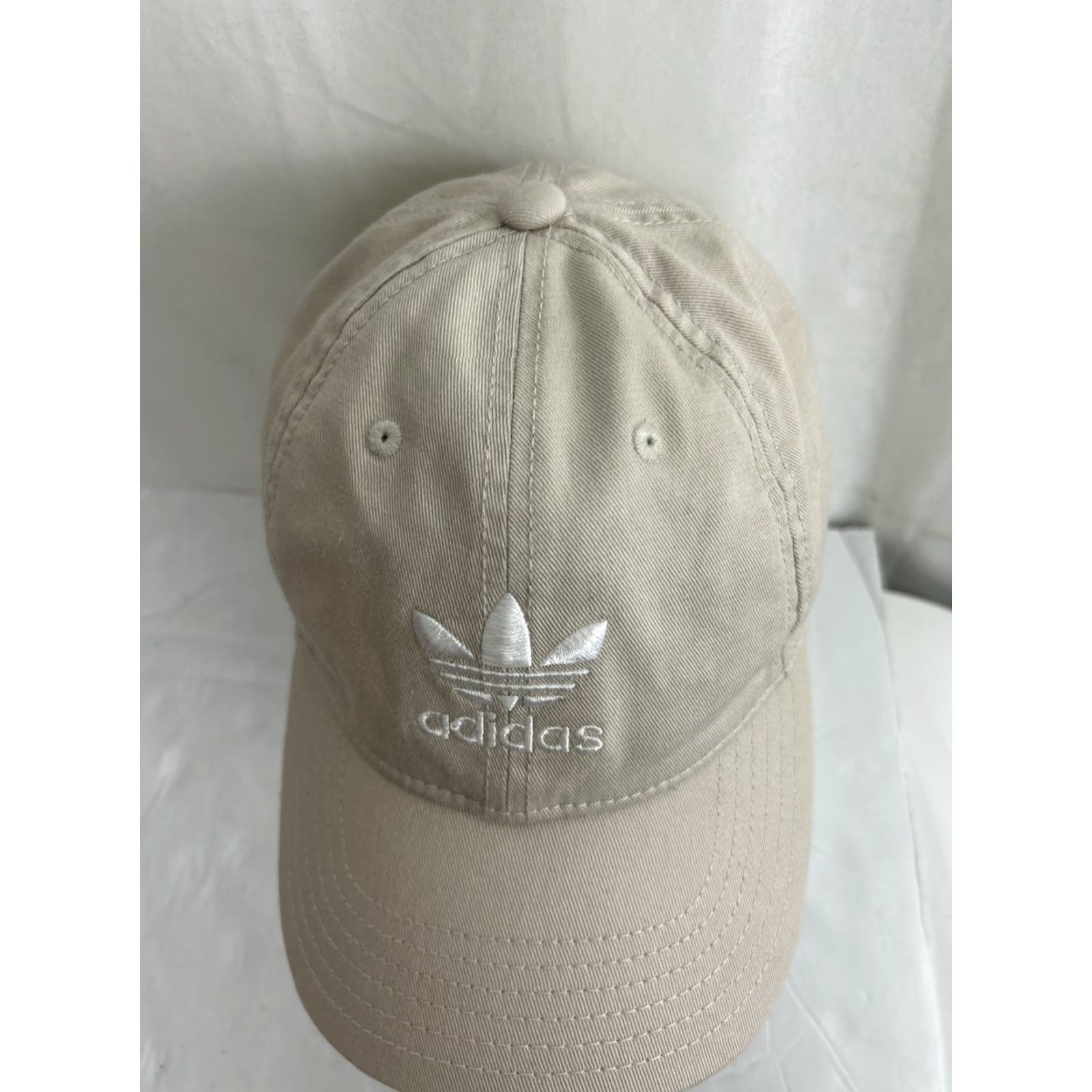 Adidas Adidas Dad Hat Beige Strap Back Cotton Adjustable Trefoil Hat Men One Size Beige Baseball Cap Size ONE SIZE - 5 Thumbnail