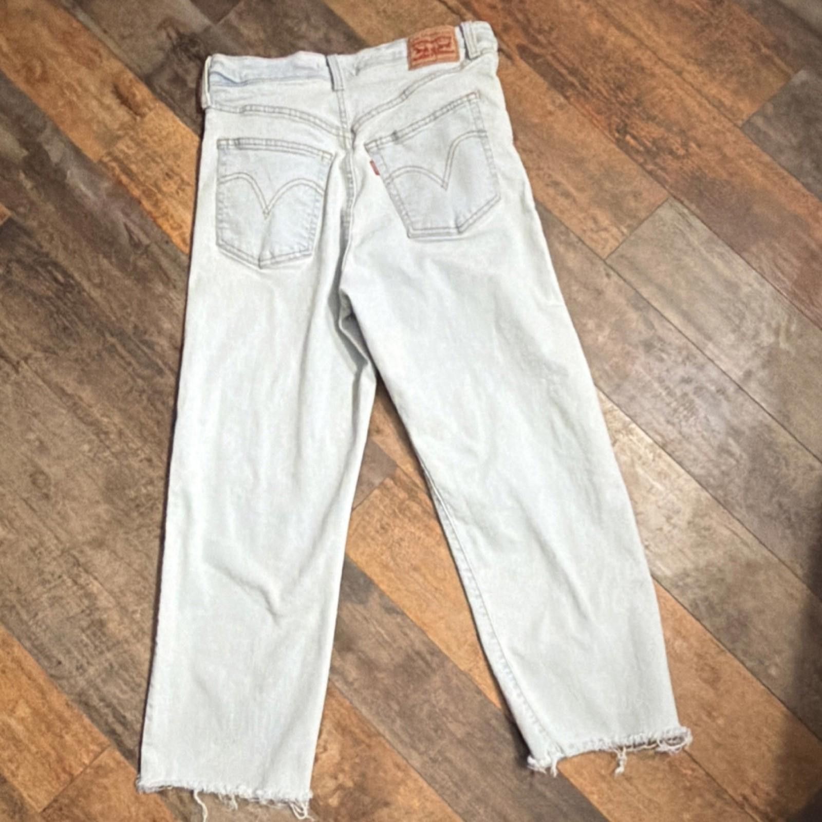 Levi's Levi's Ribcage Straight Ankle Denim Jeans RawHem WomenSize29 Size 29" - 4 Thumbnail