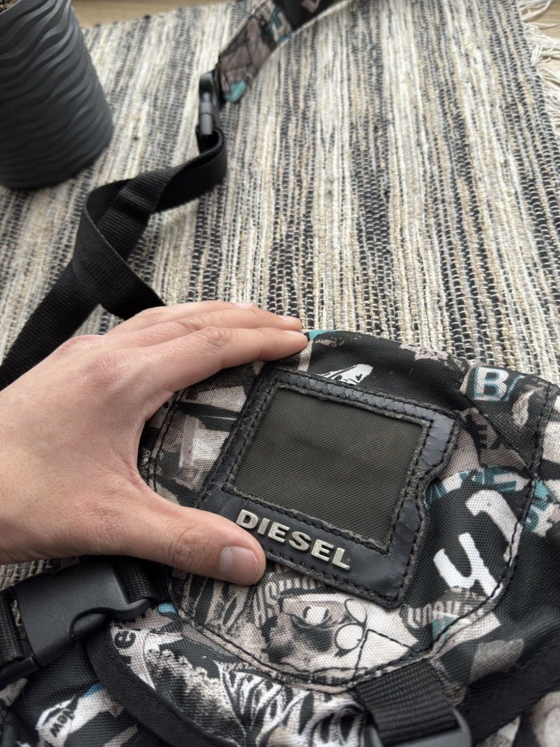 Diesel × Vintage Vintage Diesel Y2K Cross body Camo Military messenger bag Size ONE SIZE - 8 Thumbnail