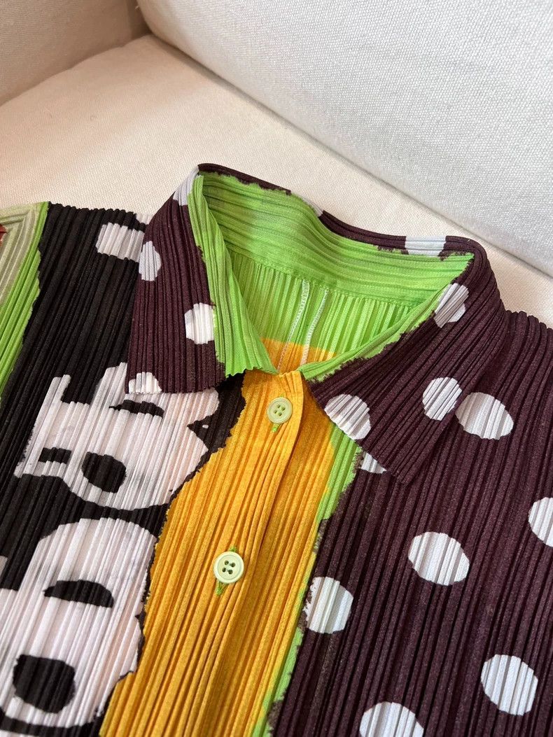 Issey Miyake Issey Miyake size:3 Black and green color-blocked top Size XS / US 0-2 / IT 36-38 - 5 Thumbnail