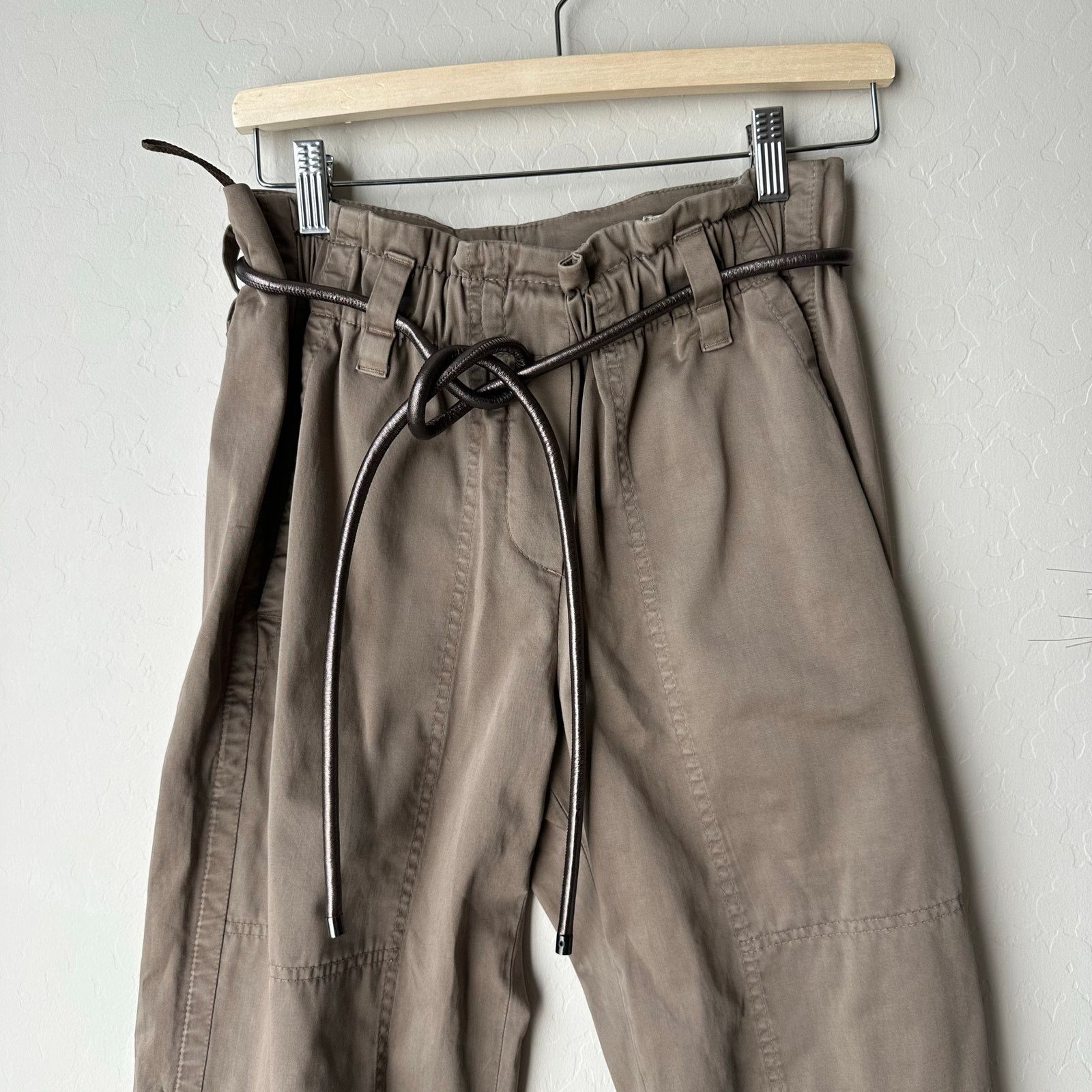 Brunello Cucinelli Brunello Cucinelli Paperbag Brown Belted Trouser Pants 2 Size 26" / US 2 / IT 38 - 3 Thumbnail