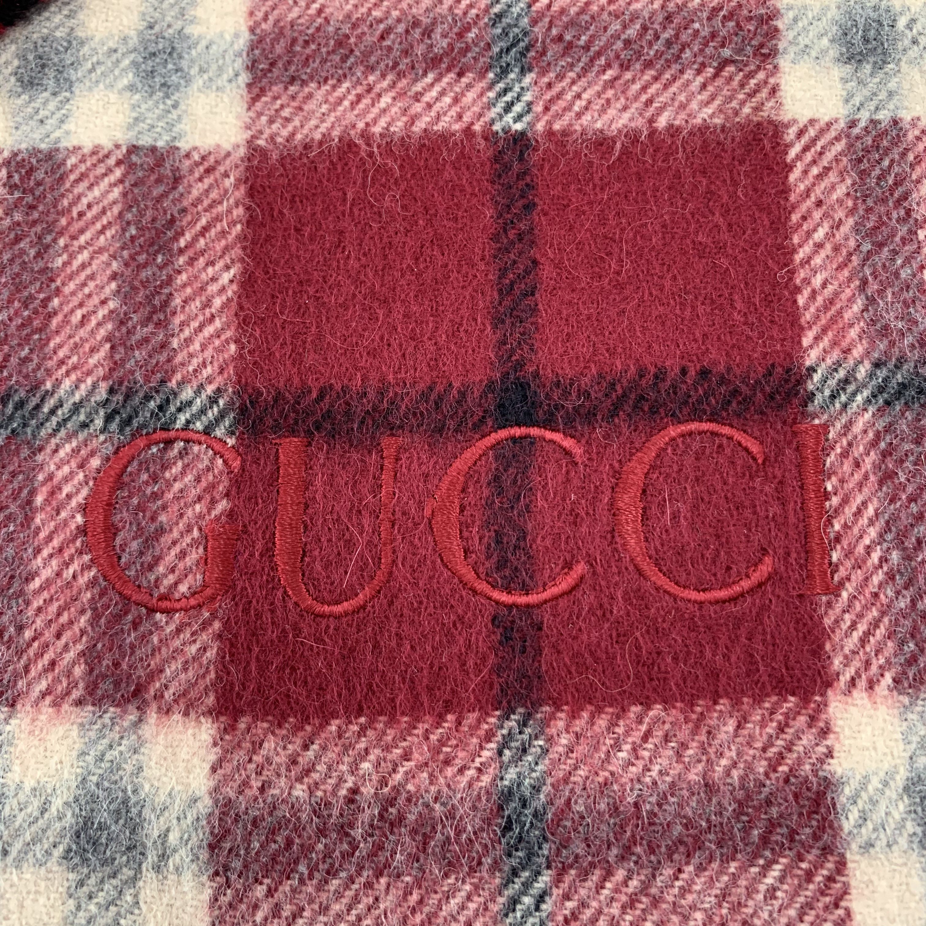 Gucci Vintage 90s Gucci Scarf Cashmere Muffler Neck Wrap BL4015 Size ONE SIZE - 7 Thumbnail