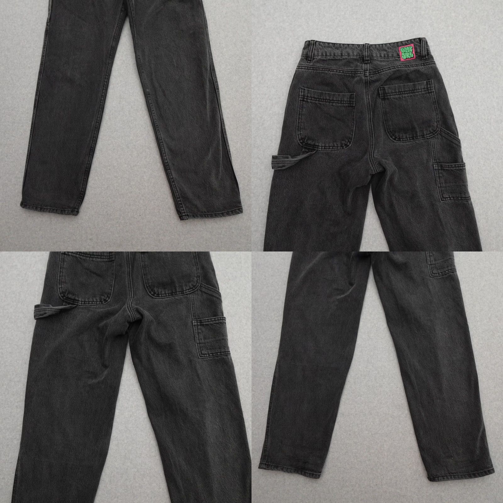 Empyre EMPYRE Jeans Womens 0 Tori Denim Skater Carpenter Baggy 0x30 Faded Charcoal Size 25" / US 0 / IT 36 - 9 Thumbnail