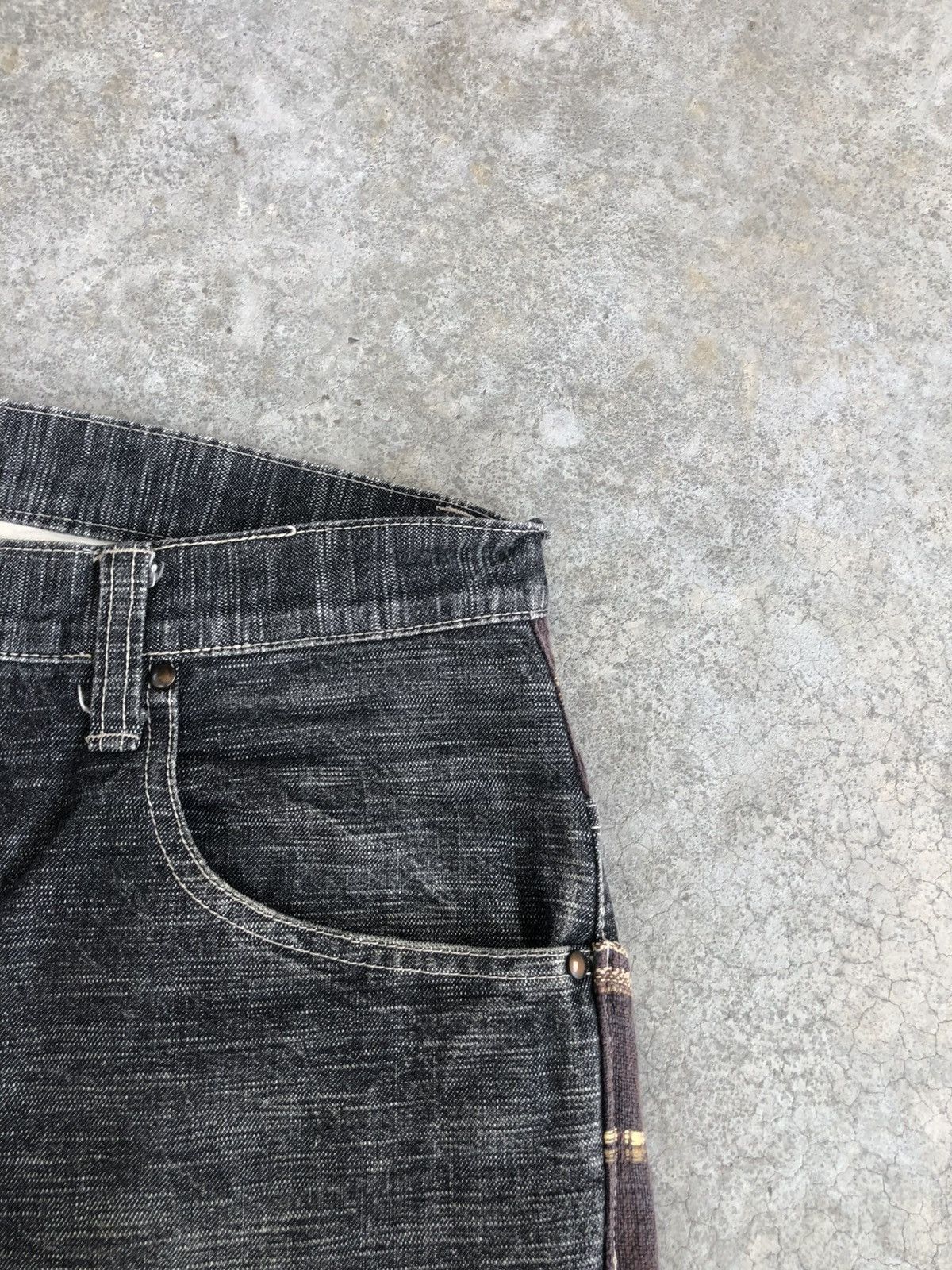 Japanese Brand Concave attempt Blanket Denim Distressed Jeans Size US 33 - 14 Thumbnail