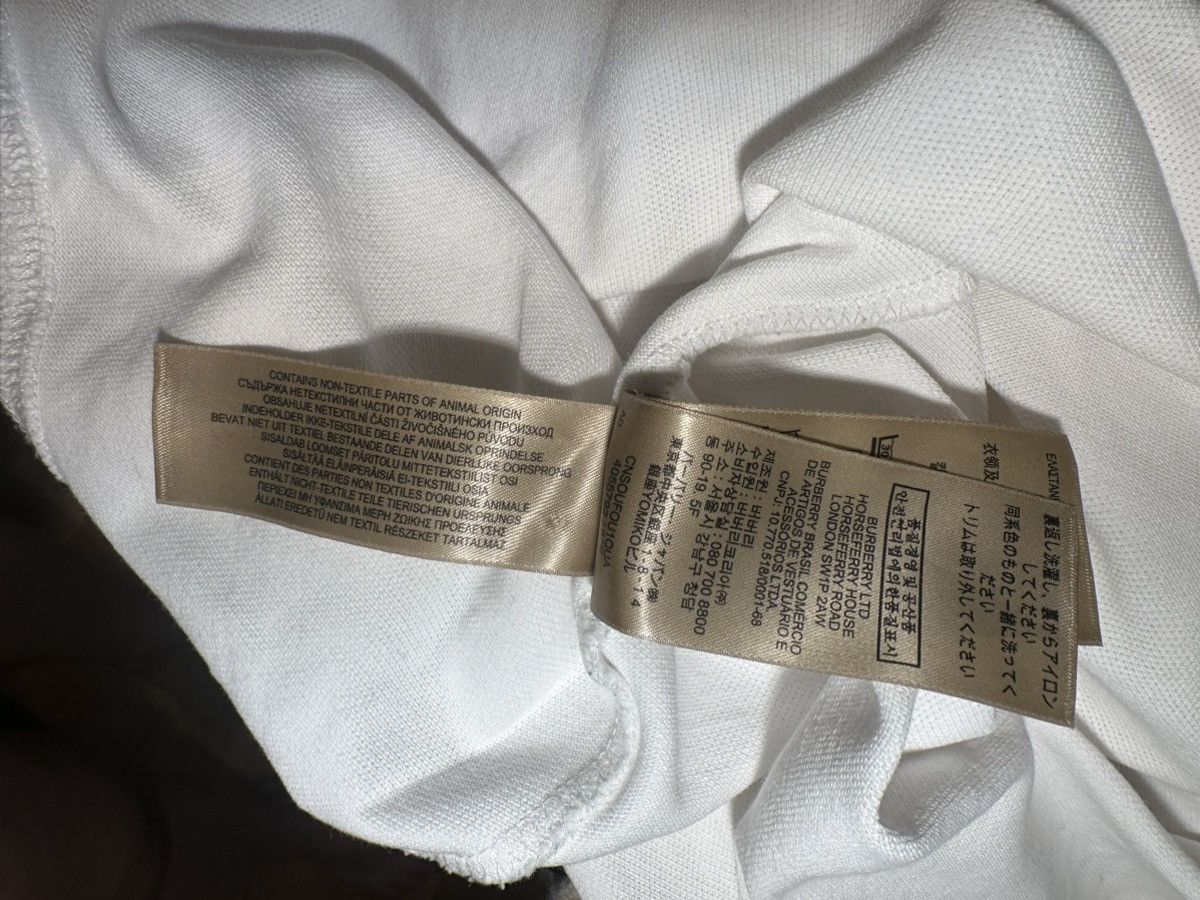 Burberry Burberry White Piqué Polo L — Animal Patch, Check Placket Size US L / EU 52-54 / 3 - 9 Thumbnail