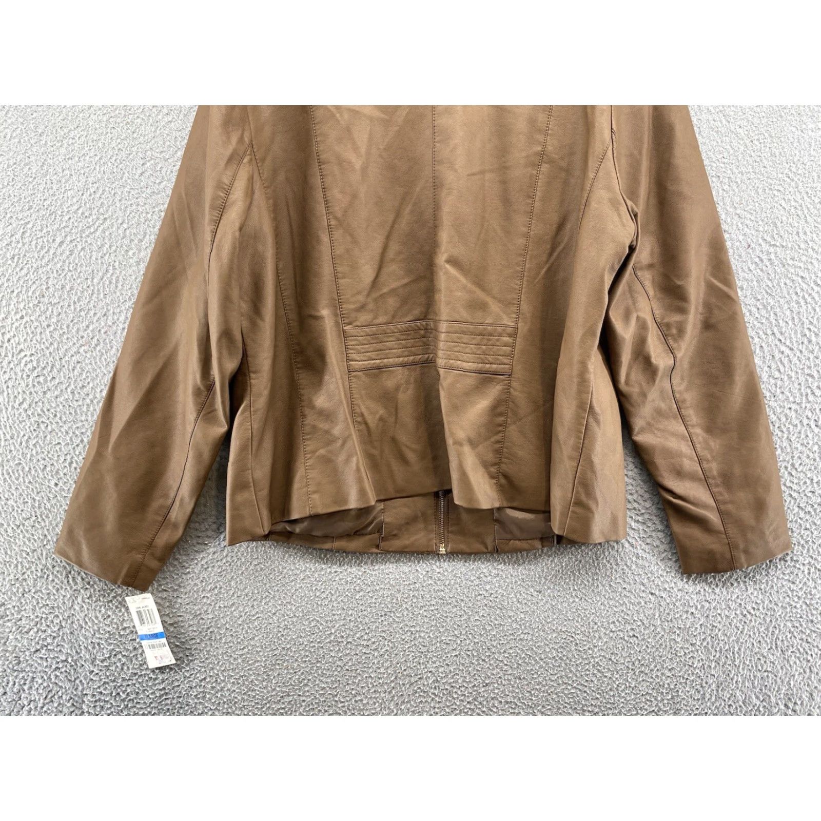 Charter Club Charter Club Women’s Brown Faux Leather Full Zip Core Jacket XL Adult Womens Size XL / US 12-14 / IT 48-50 - 7 Thumbnail
