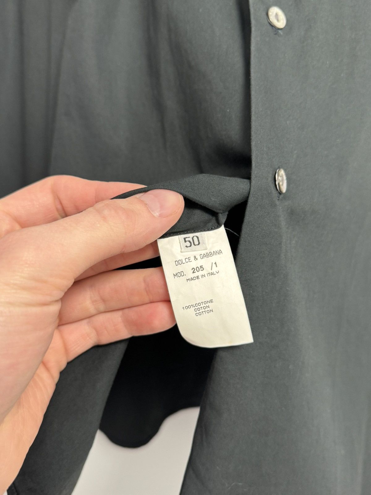 Dolce & Gabbana Dolce&Gabbana Button Up Shirt Luxury Black Cotton Size 50 Size US XL / EU 56 / 4 - 9 Thumbnail