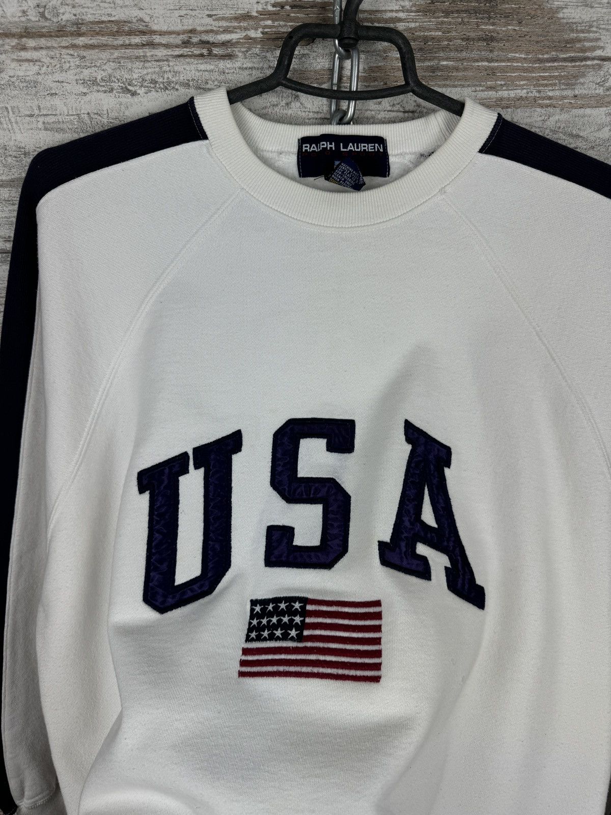 Polo Ralph Lauren × Vintage Mens Vintage Polo Ralph Lauren Sport USA sweatshirt big logo Size US S / EU 44-46 / 1 - 10 Thumbnail