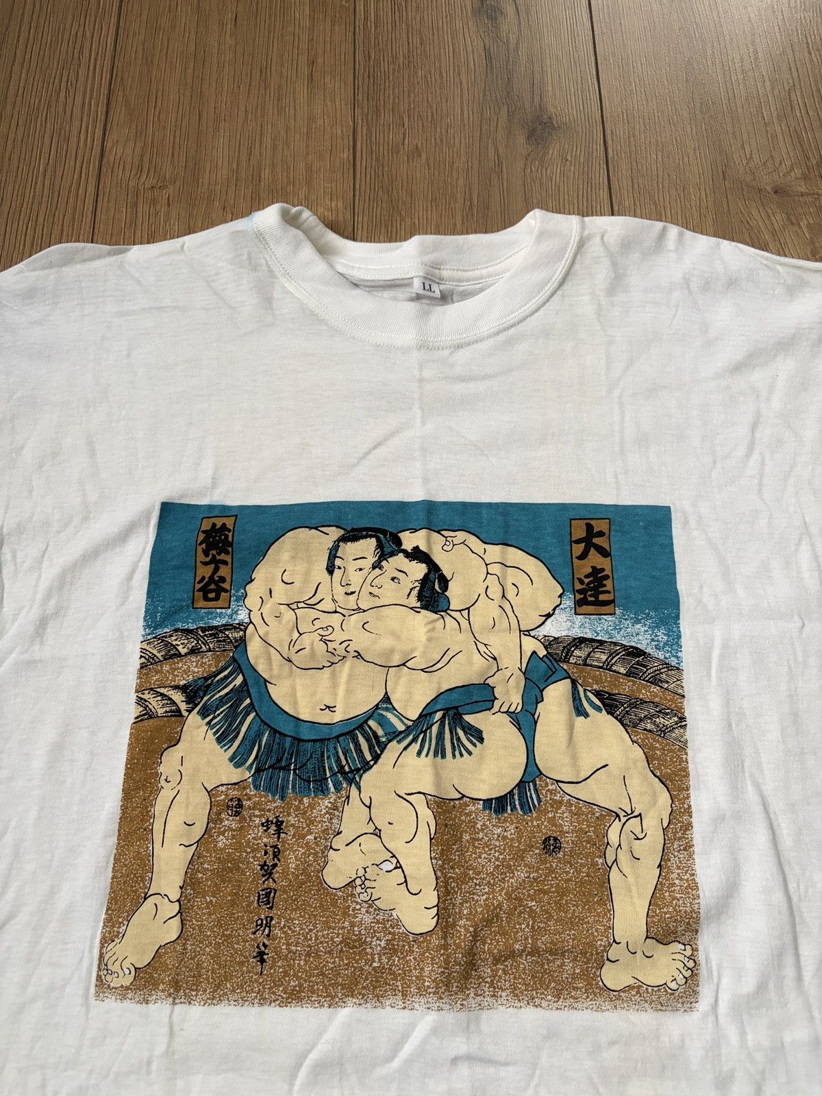 Japanese Brand Vintage Japanese Sumo Fighters Single Stitch T-shirt Size US L / EU 52-54 / 3 - 2 Thumbnail