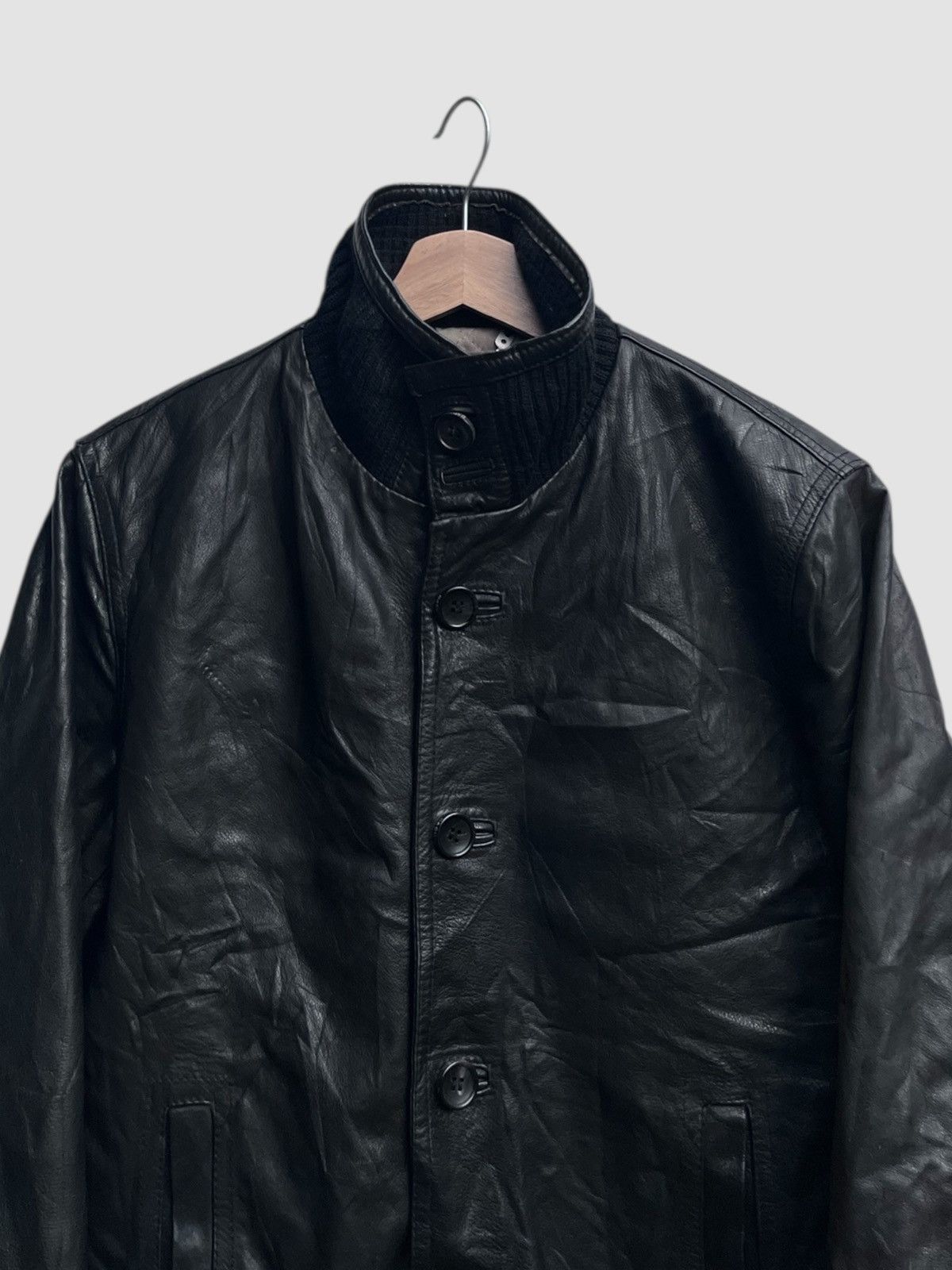 Dacute Dacute Ribbed Crop Leather Jacket Made in Italy Size US M / EU 48-50 / 2 - 5 Thumbnail