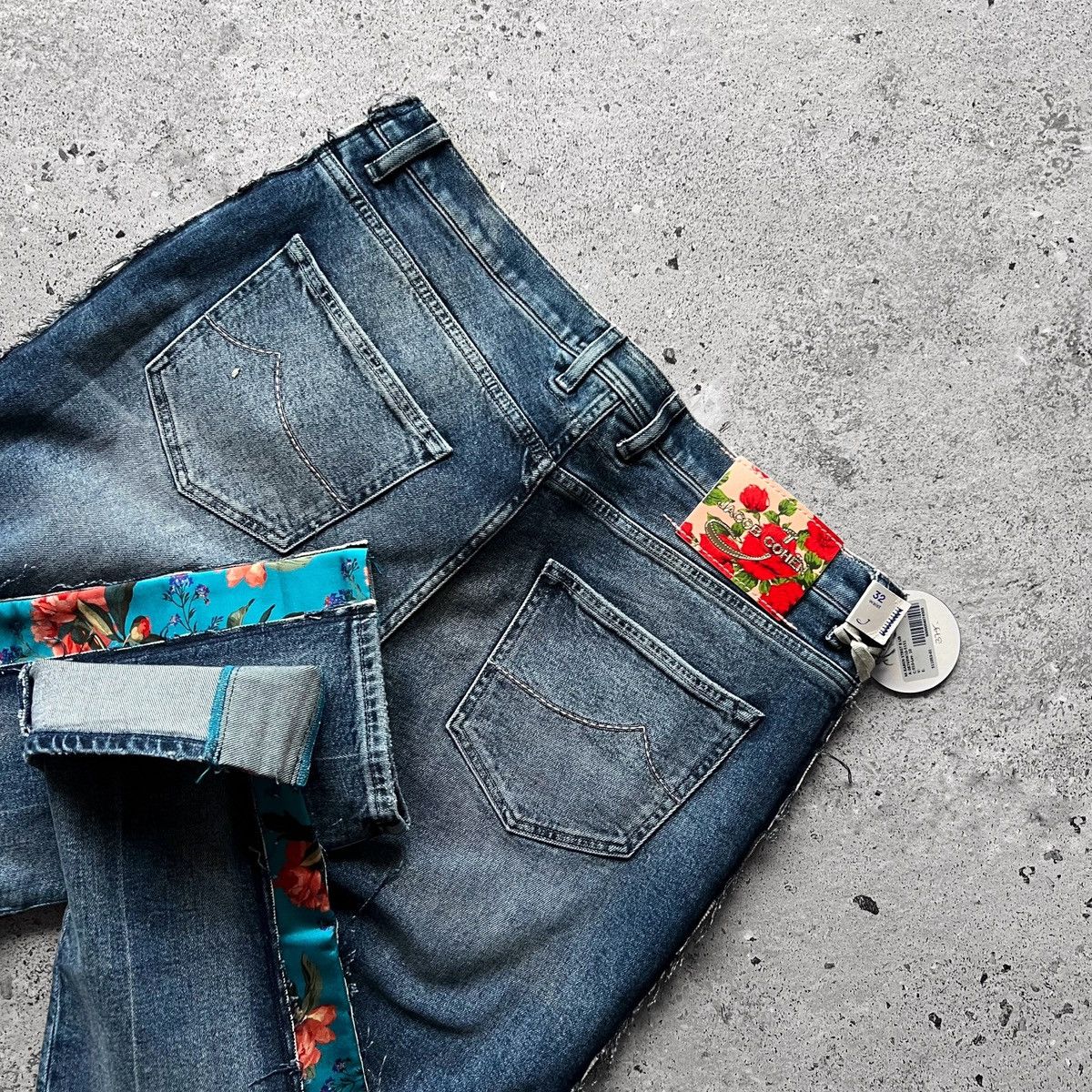 Jacob Cohen Jacob Cohen NWT Womens Blue Premium Karen Floral Jeans Size 34" / US 12 / IT 48 - 7 Thumbnail