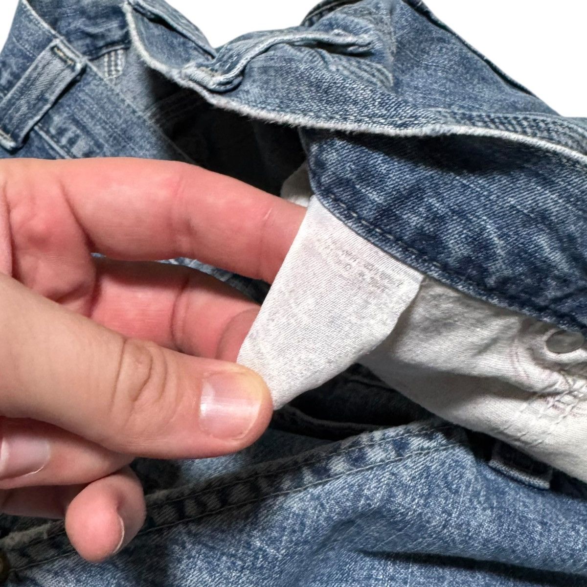 Lee × Vintage Vintage Lee Distressed Carpenter Jean Pants Men’s 36x30 Size US 36 / EU 52 - 7 Thumbnail