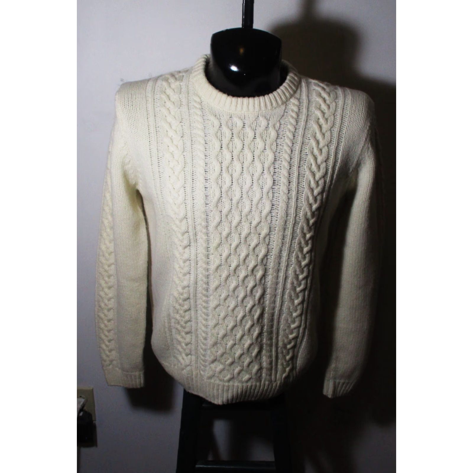 Vintage Craghoppers Beige Cable Knit Lambswool Sweater Size M Size US M / EU 48-50 / 2 - 2 Thumbnail