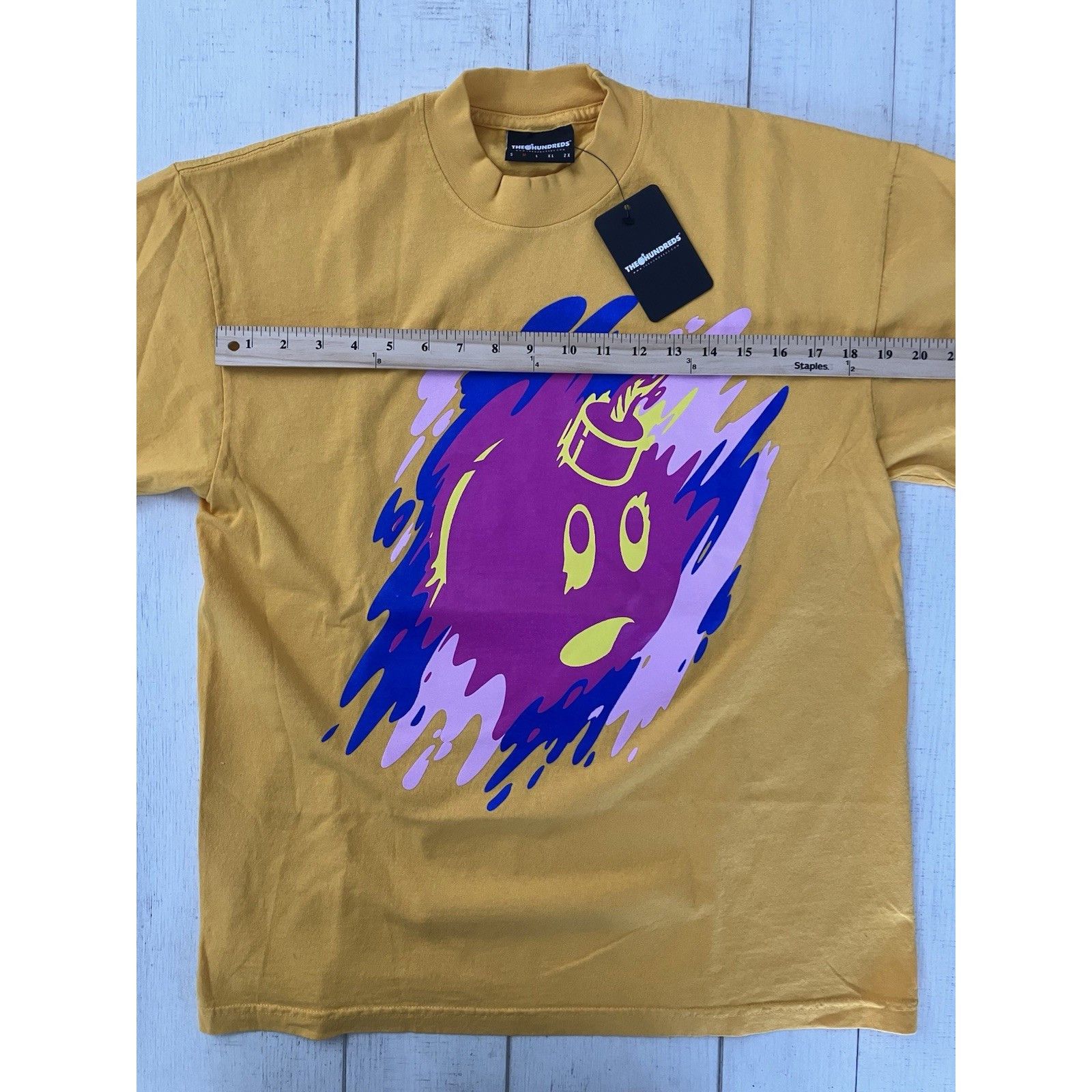 The Hundreds The Hundreds Adam Bomb Mock Neck Neon Splatter T-Shirt Yello Size US M / EU 48-50 / 2 - 5 Thumbnail