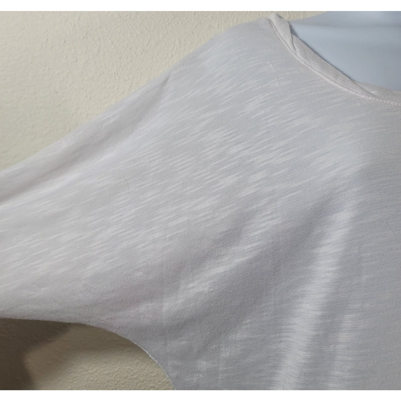 Other Cato White Slub Knit Twisted Round Neck Top Large Soft Size L / US 10 / IT 46 - 2 Thumbnail