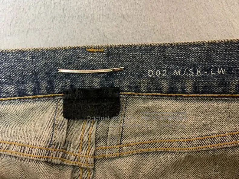 Saint Laurent Paris Saint Laurent Blue Distressed Denim Pants. Size US 29 - 4 Thumbnail