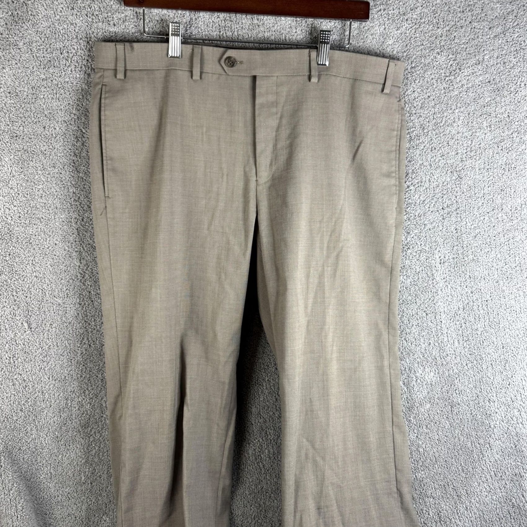 Ralph Lauren Lauren Ralph Lauren Dress Pants Mens 34x30 Beige Flat Front Classic Fit Stretch Pants Boys? Size US 34 / EU 50 - 2 Thumbnail