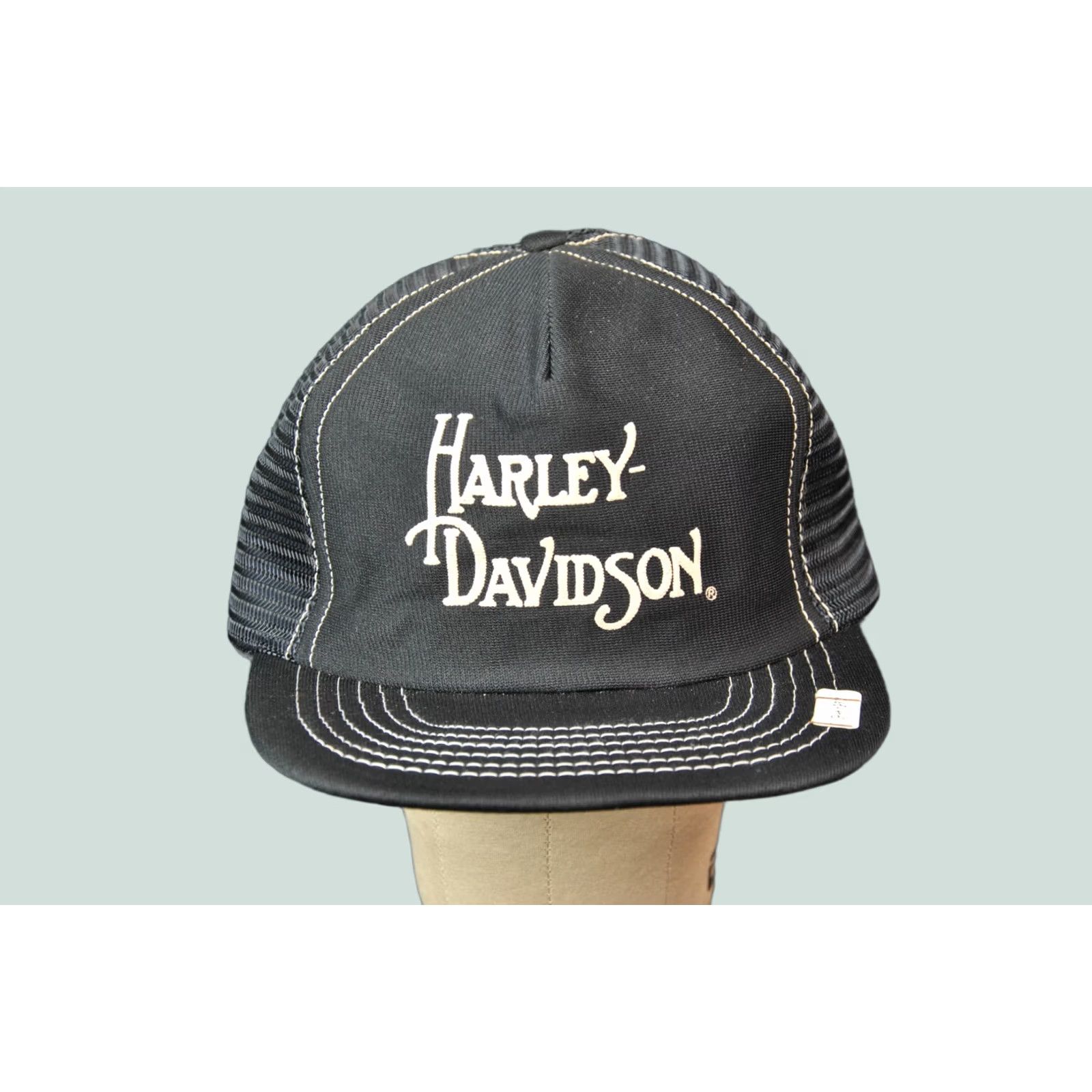 ☆*☆様 80s Harley Davidson ヴィンテージ 黒 キャップ U Harley Davidson VINTAGE 80s Harley-Davidson Trucker Hat Adjustable