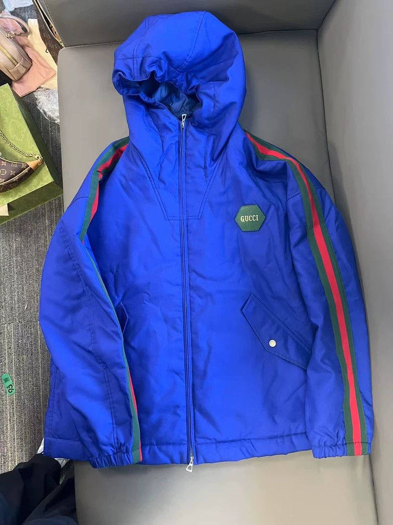 Gucci Gucci 100 Series Blue Hooded Nylon Jacket 2502-Nextarrow Size US M / EU 48-50 / 2 - 1 Thumbnail