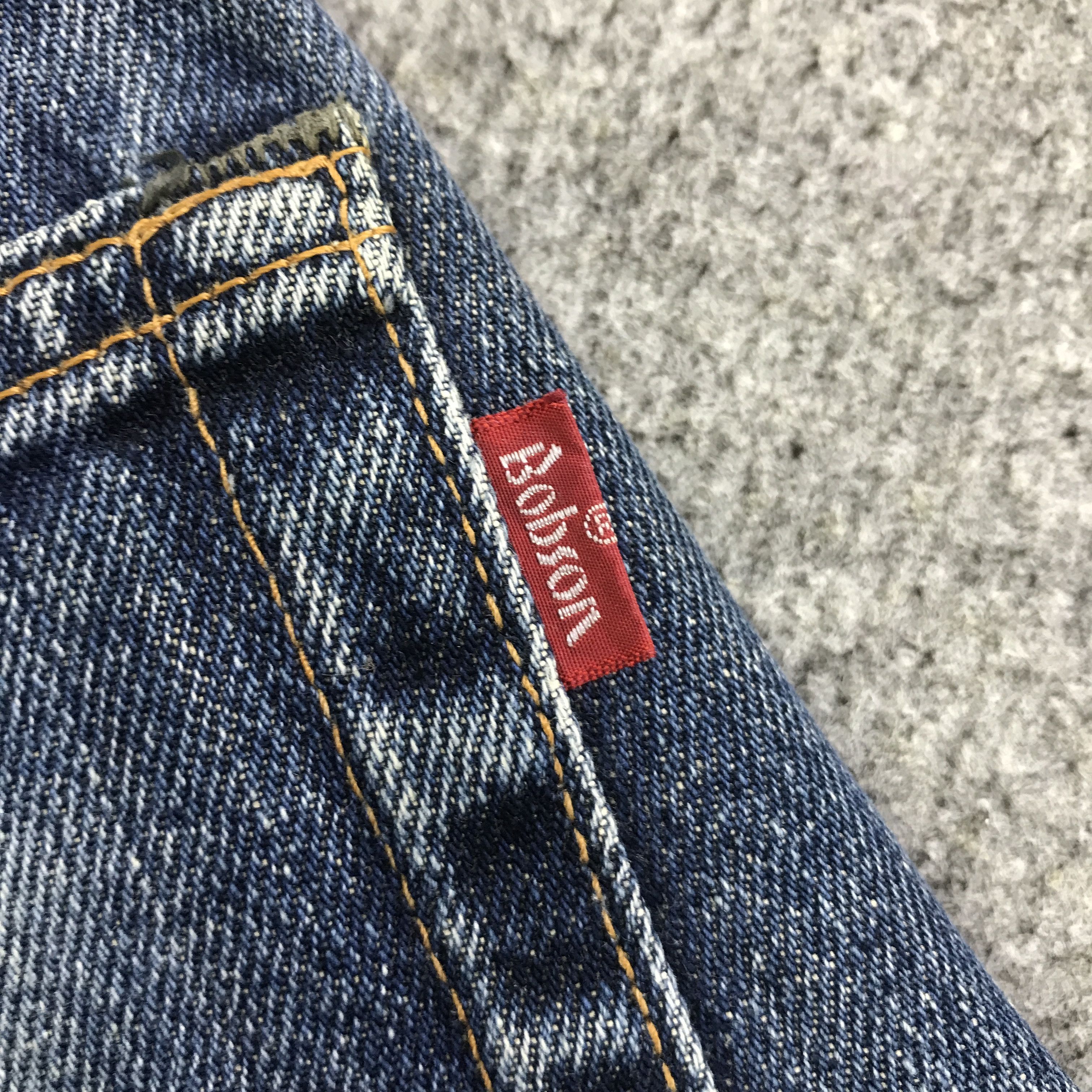 Japanese Brand bobson distressed Baggy denim pants K74B14 Size US 33 - 12 Thumbnail
