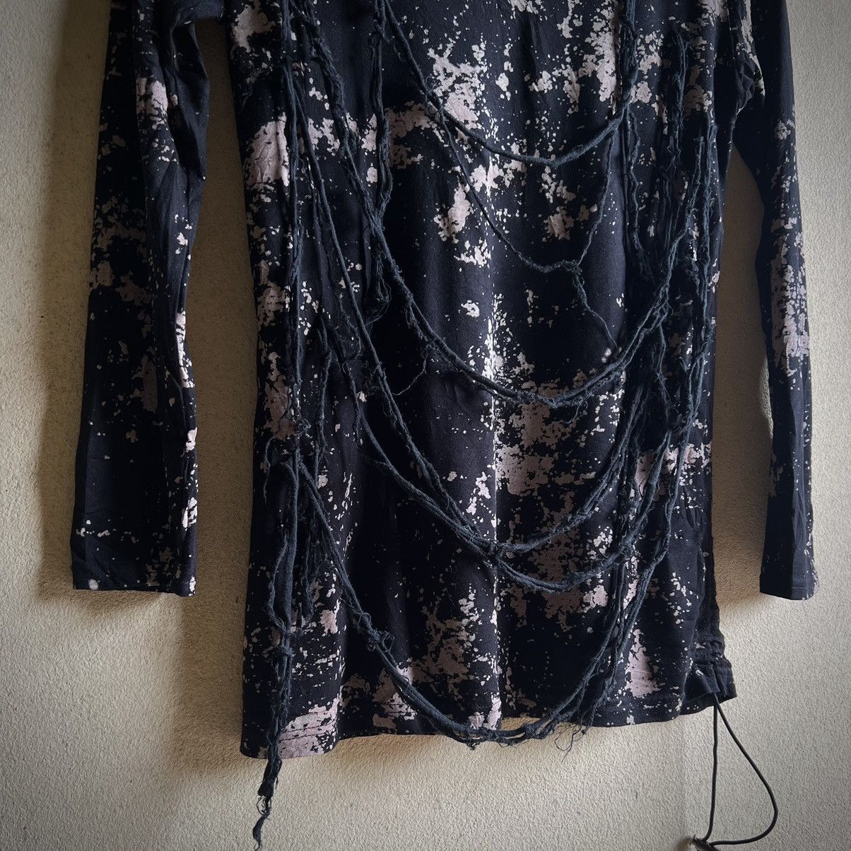 Japanese Brand Peace Now Japan Visual Kei Rope Detail Bleach Long Sleeve Size US M / EU 48-50 / 2 - 3 Thumbnail