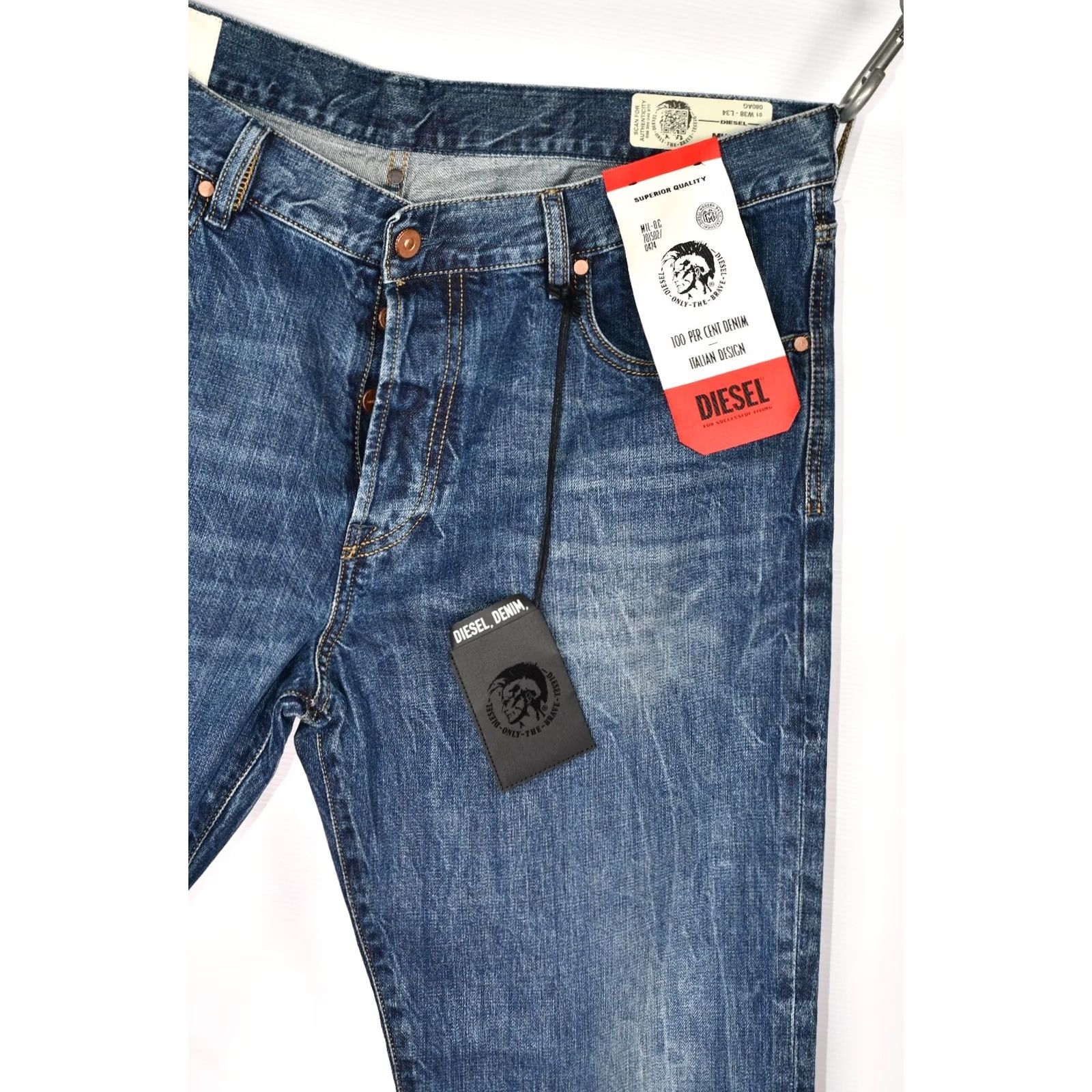 Diesel Diesel Mharky 080AG Slim Skinny Jeans 38 W Blue L32 Men Denim Slim Jeans" Size US 38 / EU 54 - 5 Thumbnail
