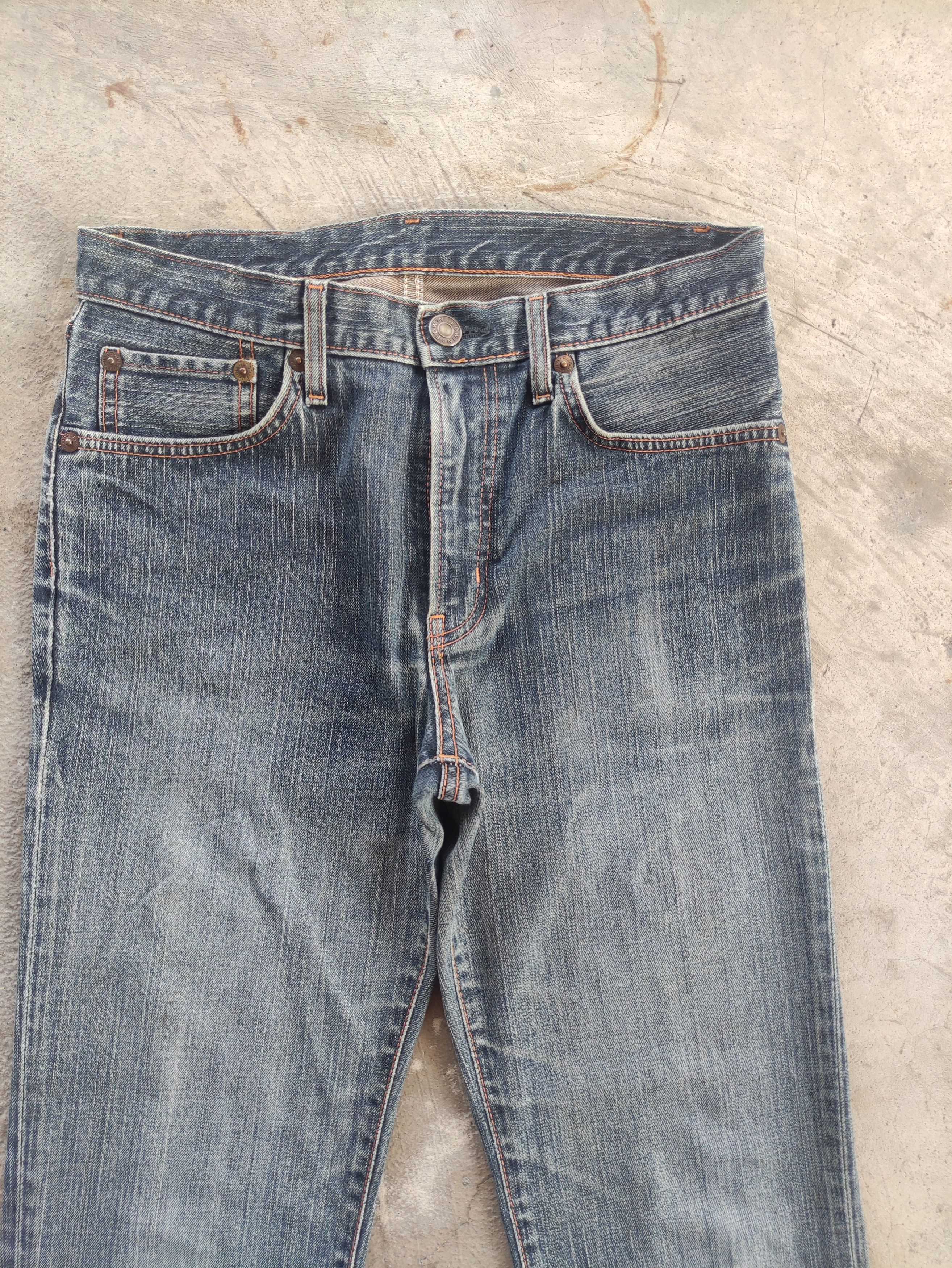 Edwin Vintage Edwin 503 Japan Distressed Faded Denim Pants Size US 32 / EU 48 - 3 Thumbnail