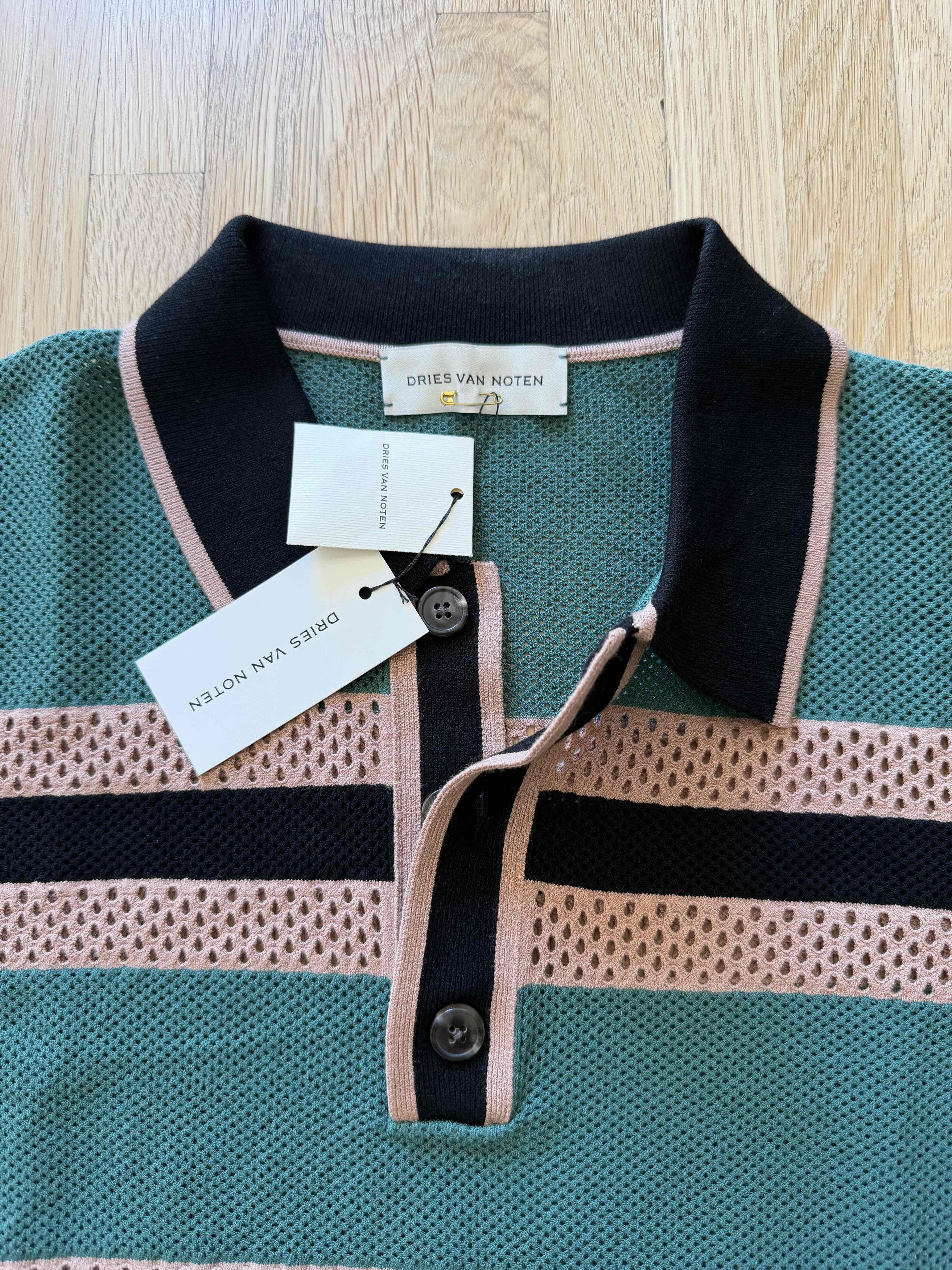 Dries Van Noten Striped Polo Shirt Size US L / EU 52-54 / 3 - 2 Thumbnail