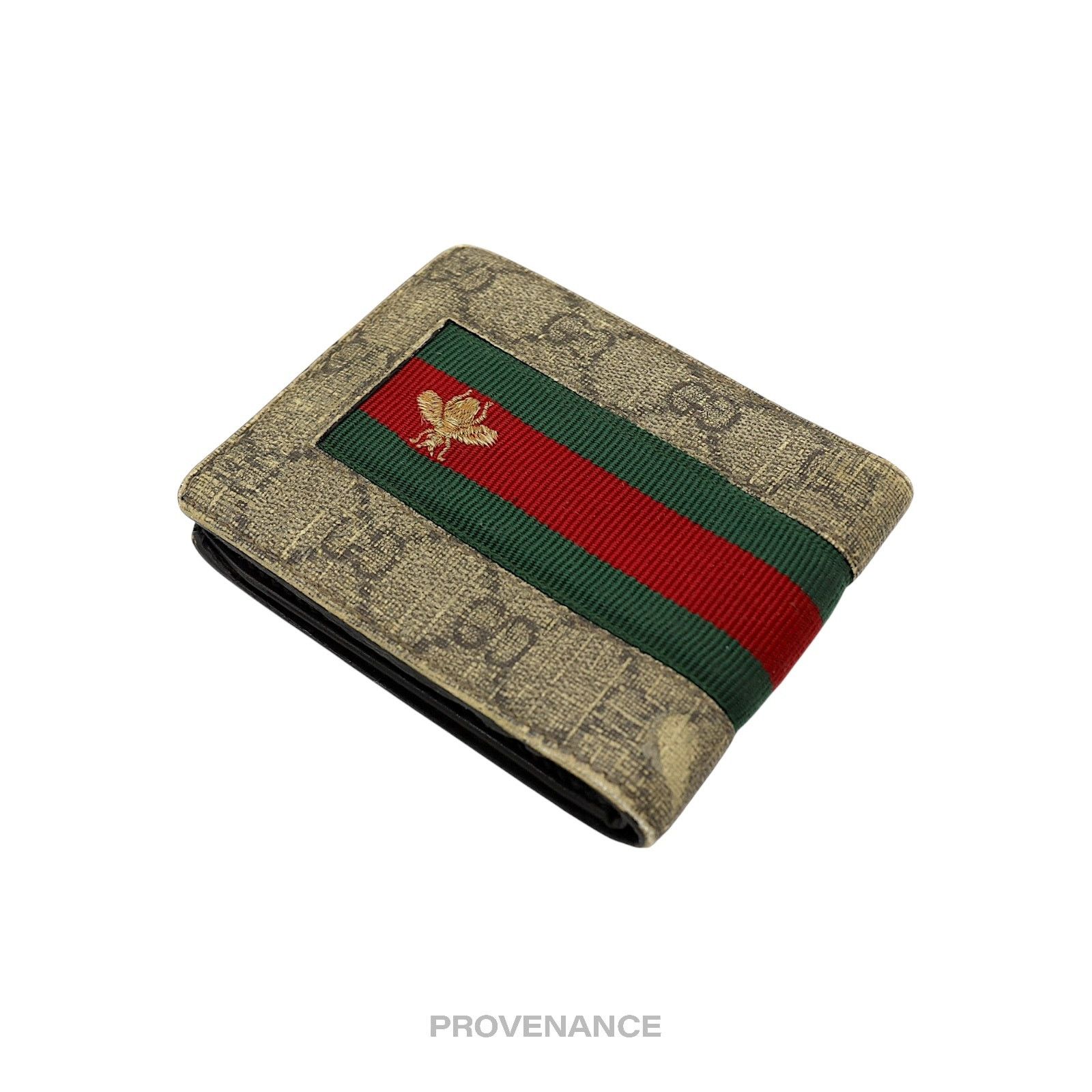 Gucci 🔴 Gucci GG Supreme 8CC Bifold Wallet - Signature Web Bee Size ONE SIZE - 3 Thumbnail