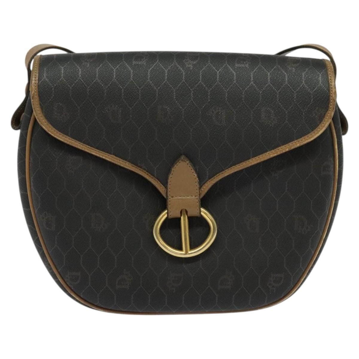 Dior DIOR Honeycomb Canvas Shoulder Bag Pvc Leather Black Brown Size ONE SIZE - 2 Thumbnail